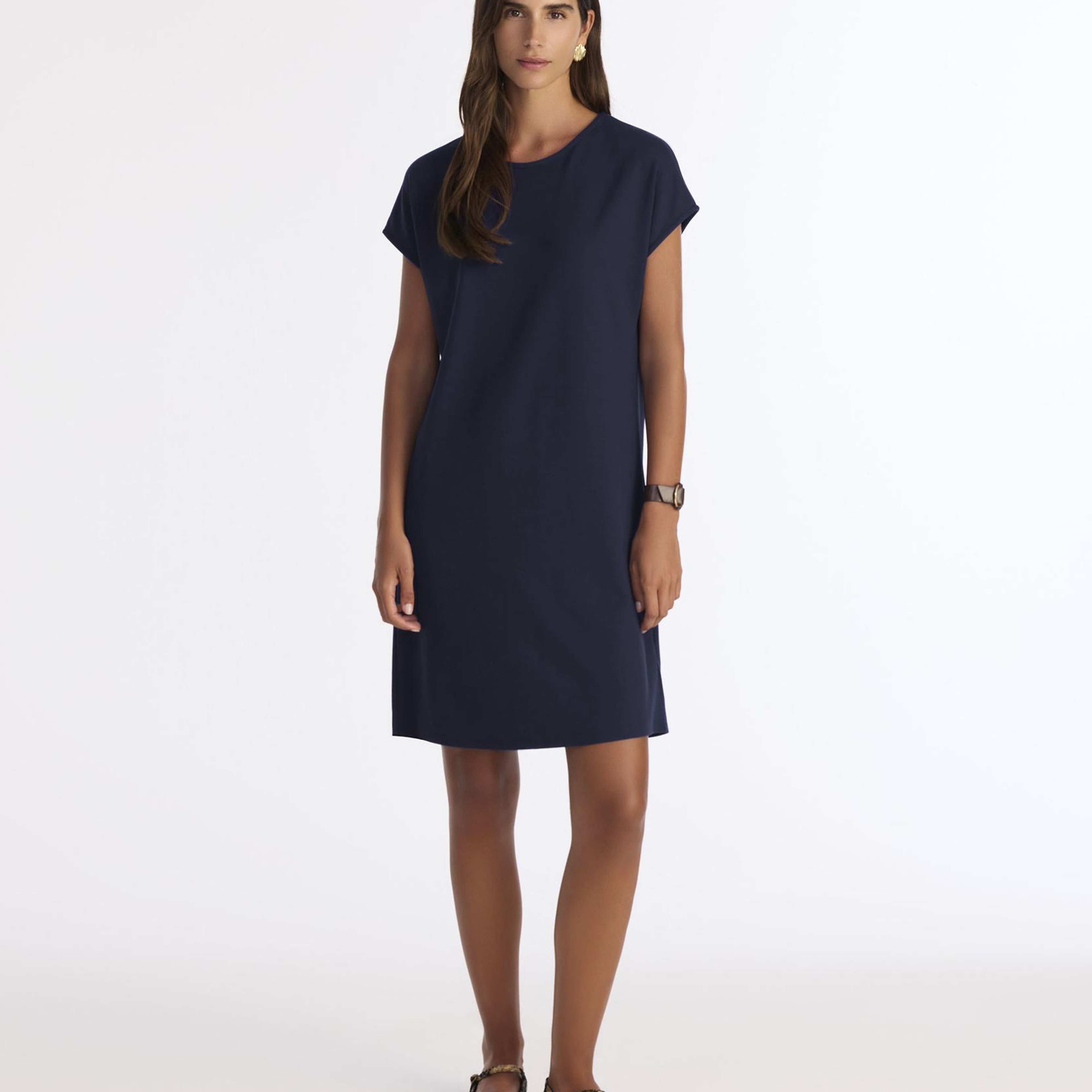 YARGICI Arka Detaylı Kısa Kollu Kısa Elbise