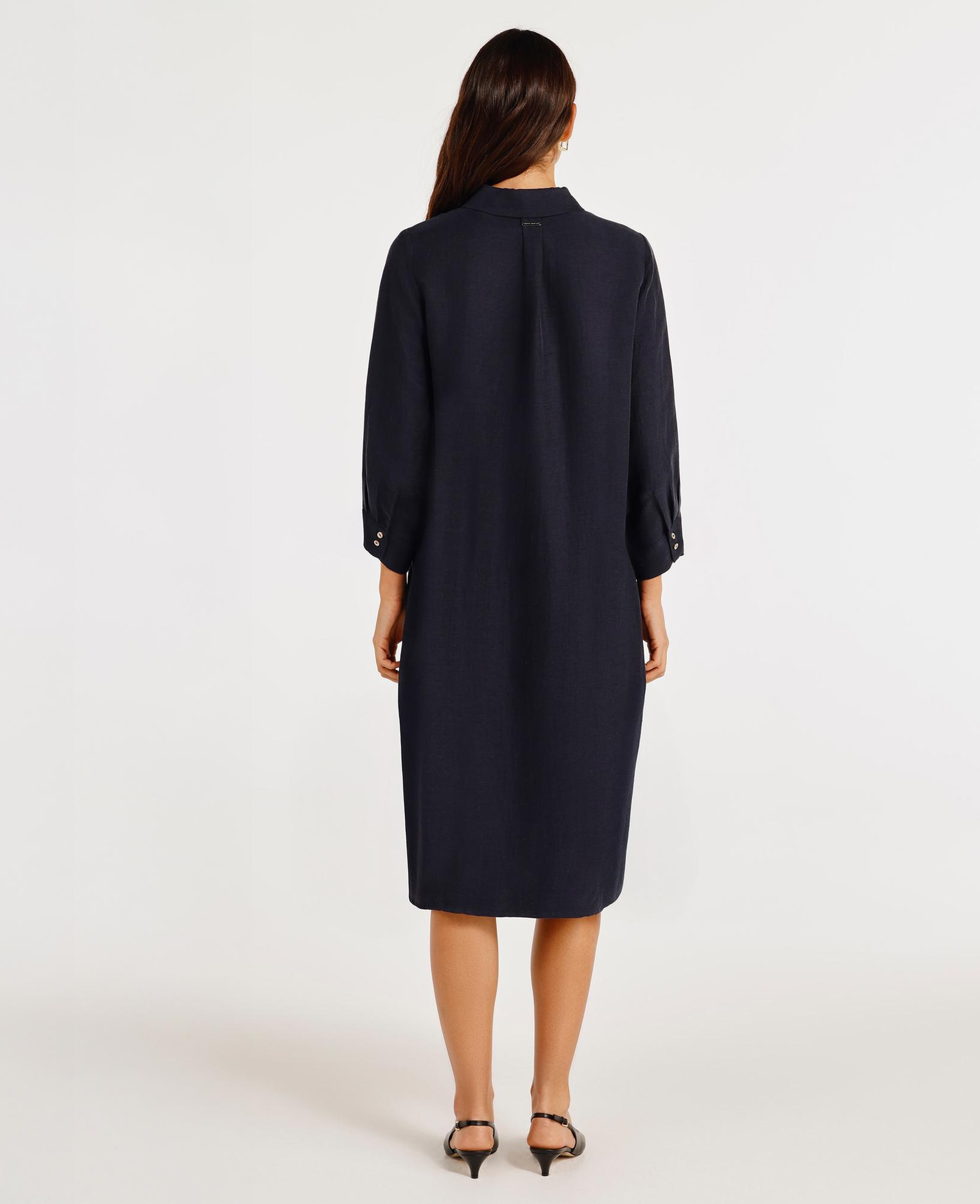 YARGICI Yaka Detaylı Rahat Kalıp Elbise