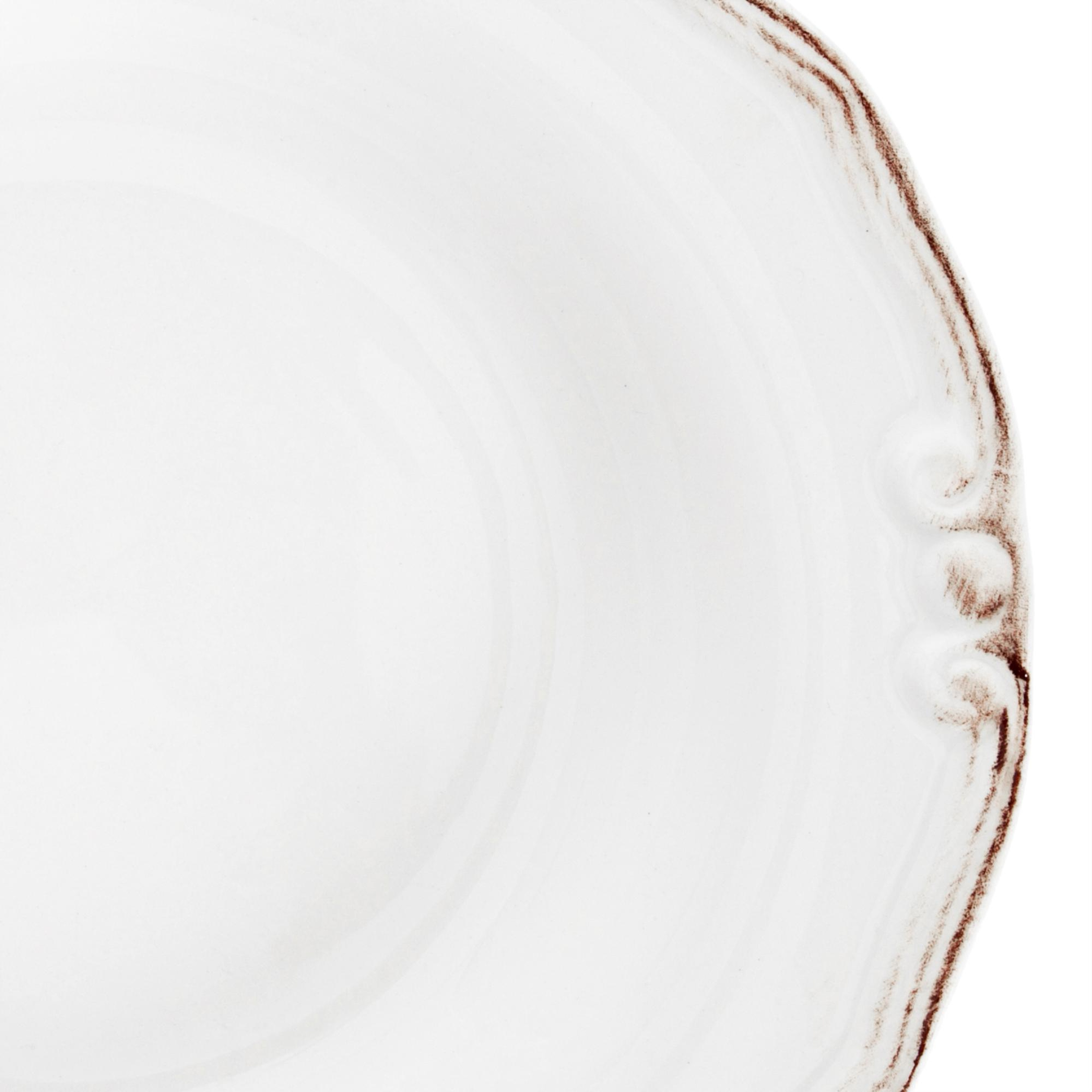 EKRU 6 LI ÇUKUR YEMEK TABAĞI SETİ 22CM