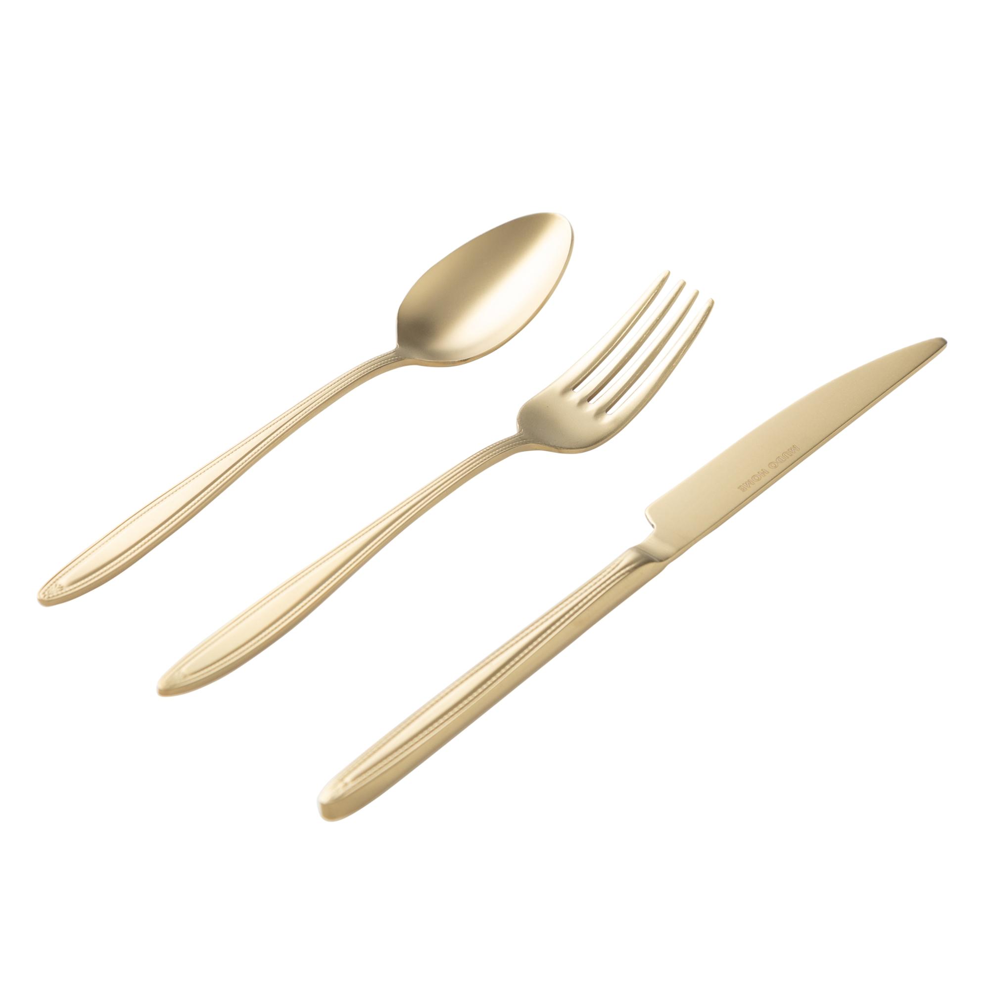 ESSEN 18 PARÇA TATLI ÇATAL KAŞIK BIÇAK SETİ MAT GOLD