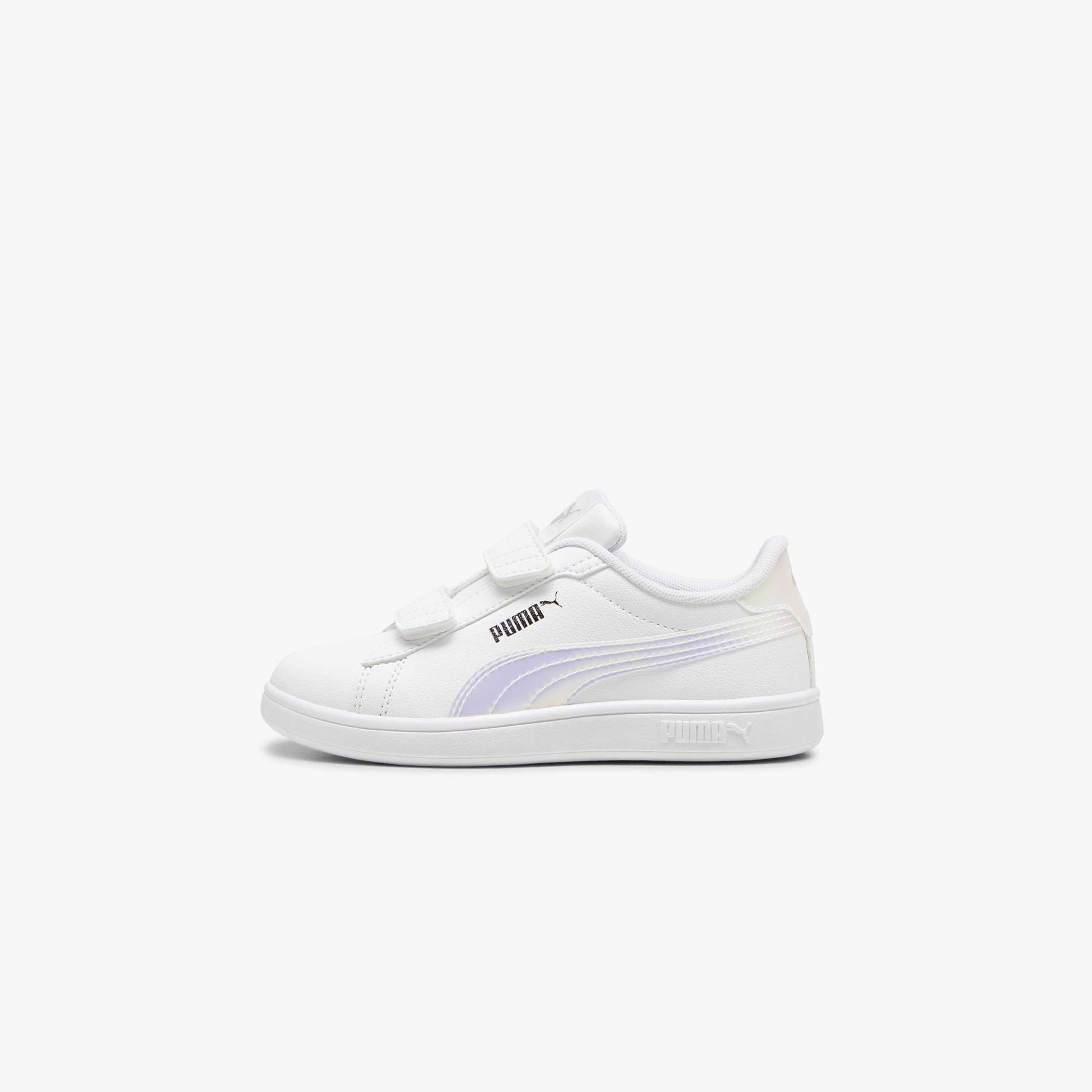 Puma  Smash 3.0 Holo 2.0 V PS Çocuk Beyaz Spor Ayakkabı