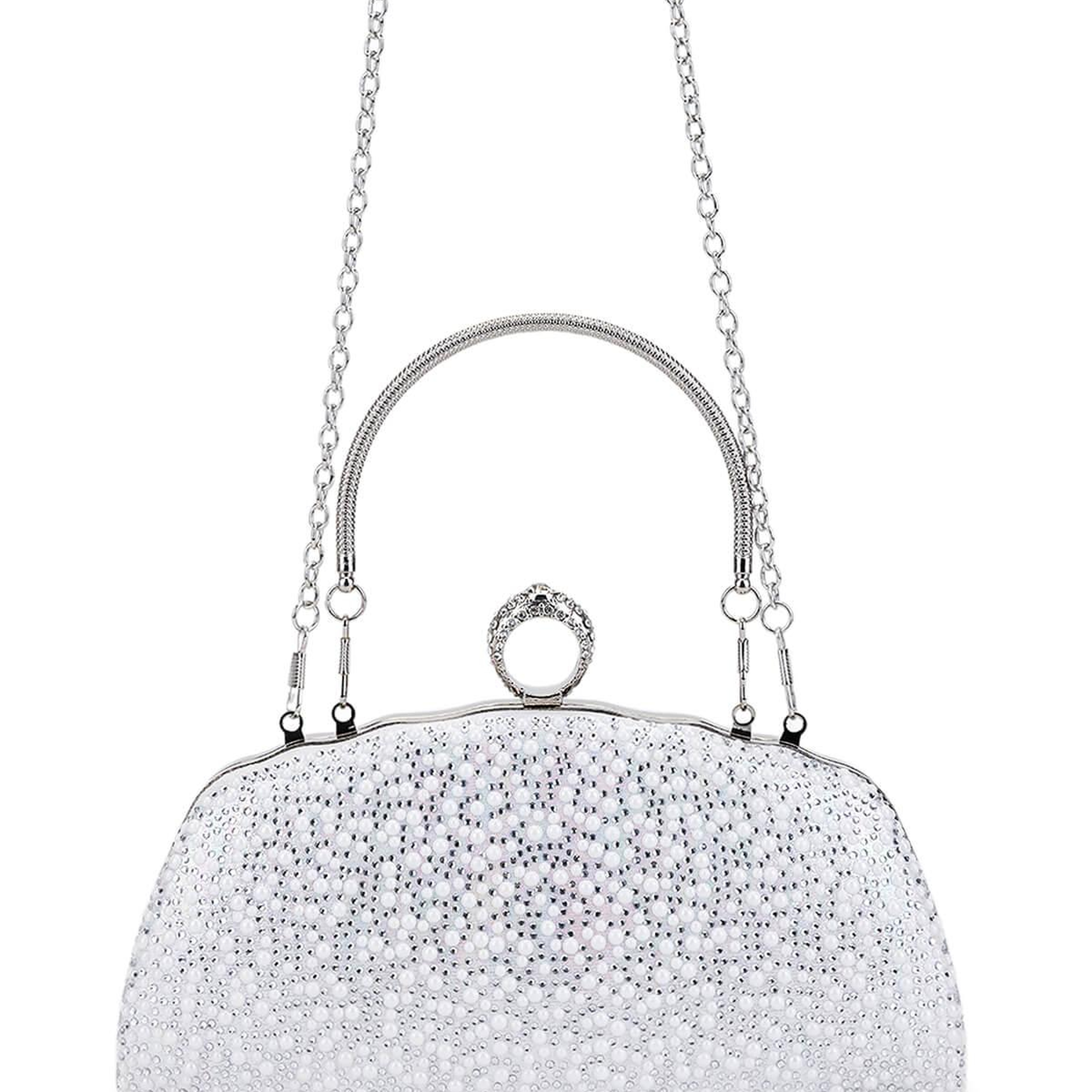 Tamer Tanca Kadın Vegan Beyaz Abiye Çanta