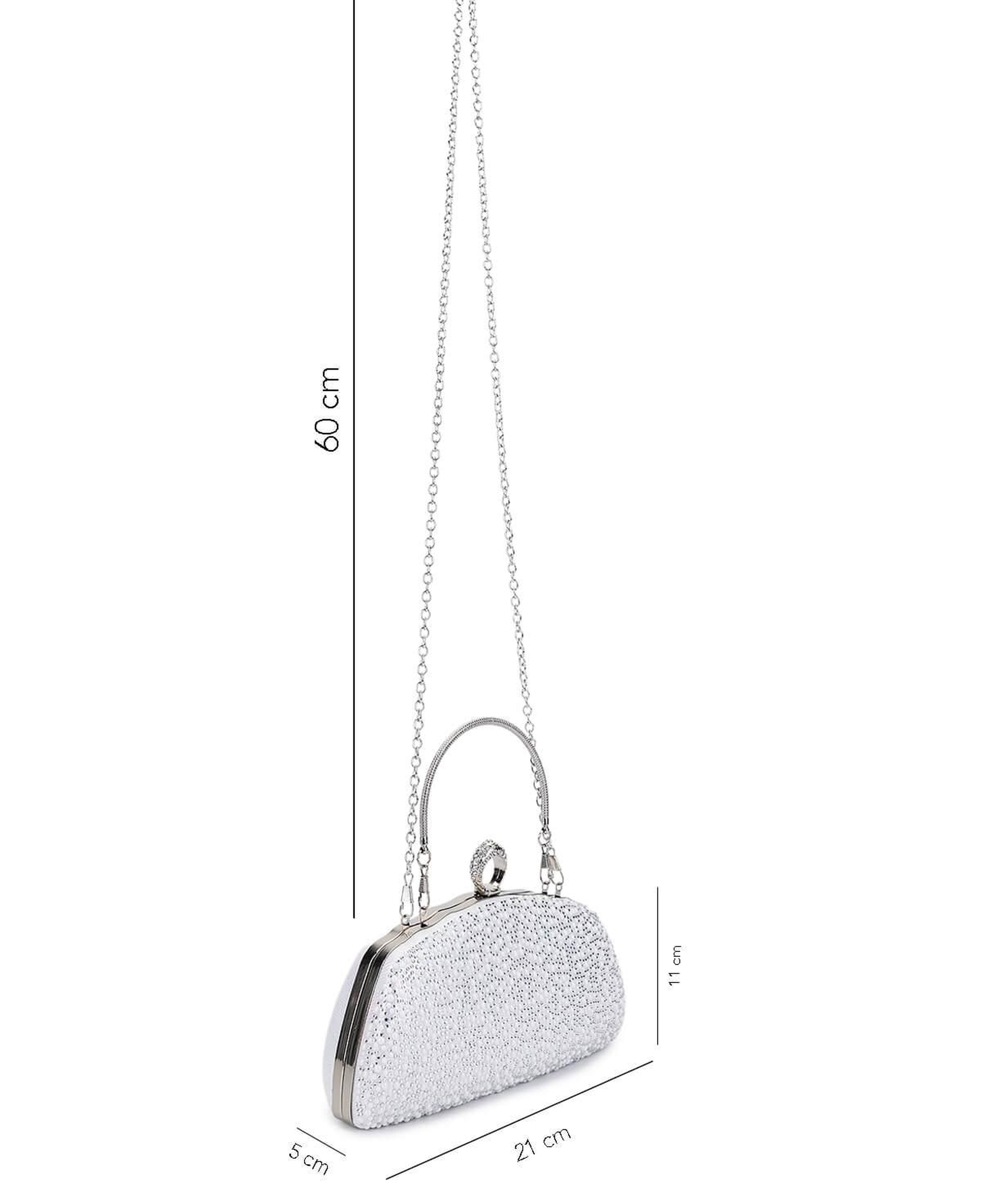 Tamer Tanca Kadın Vegan Beyaz Abiye Çanta