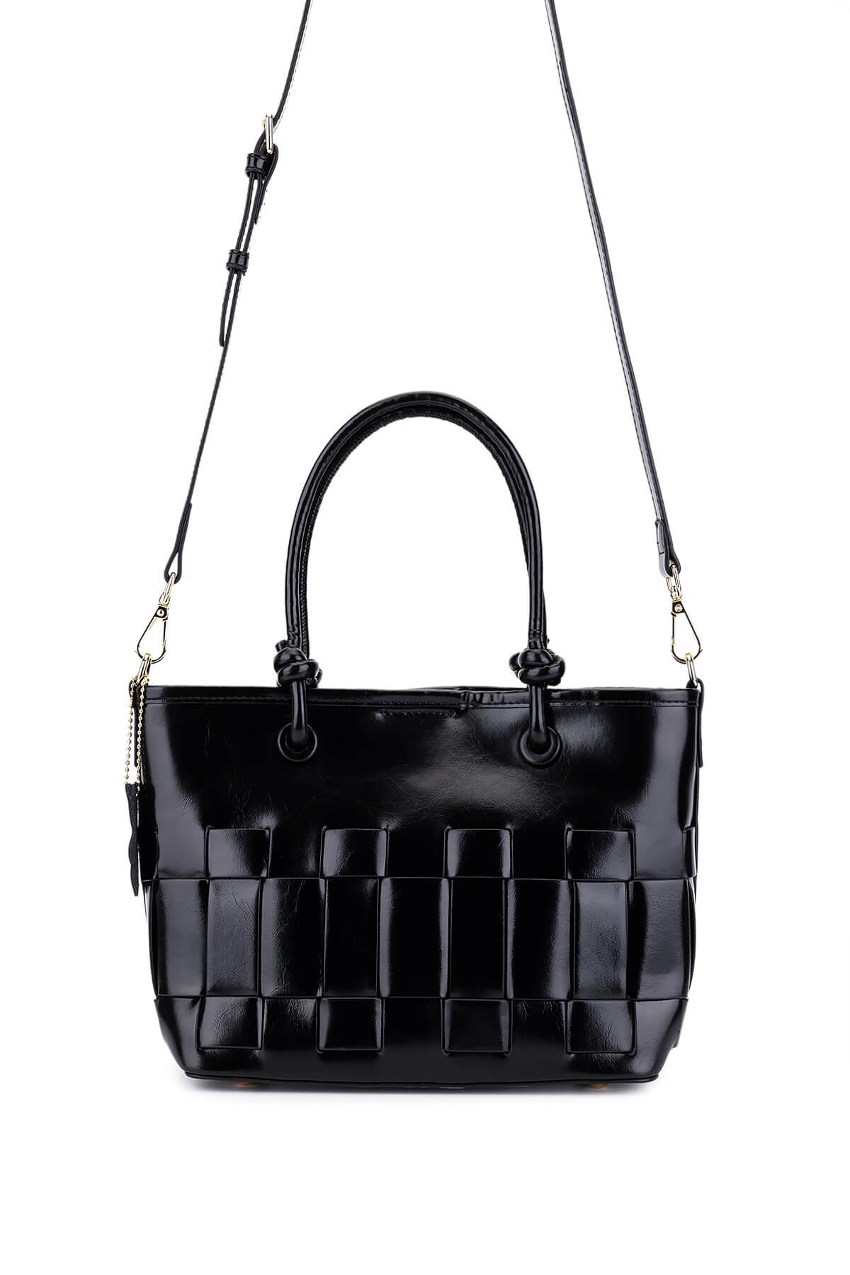 Tamer Tanca Kadın Suni Deri Siyah Kol Çantası