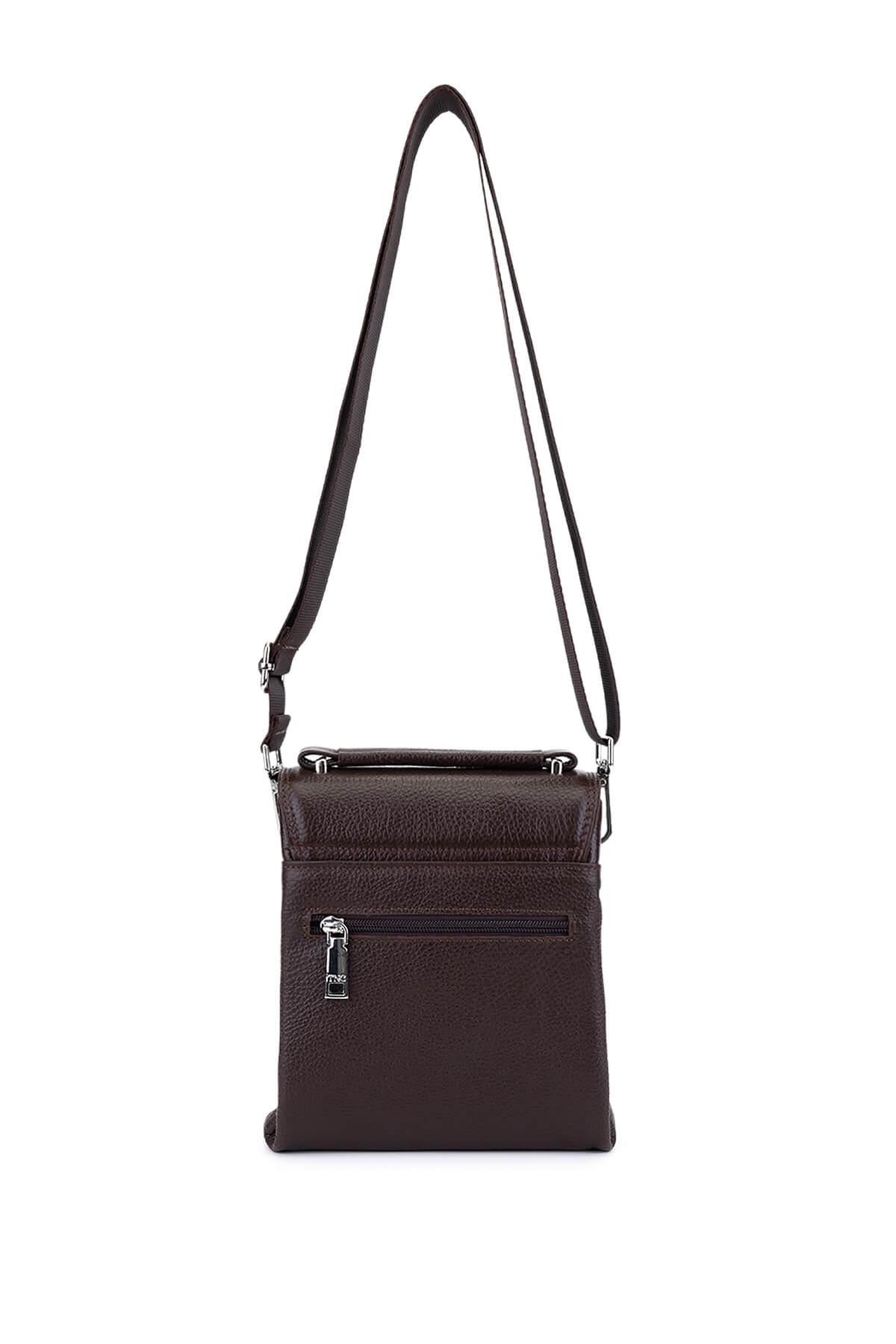 Tamer Tanca Erkek Hakiki Deri Kahverengi Postacı Çanta