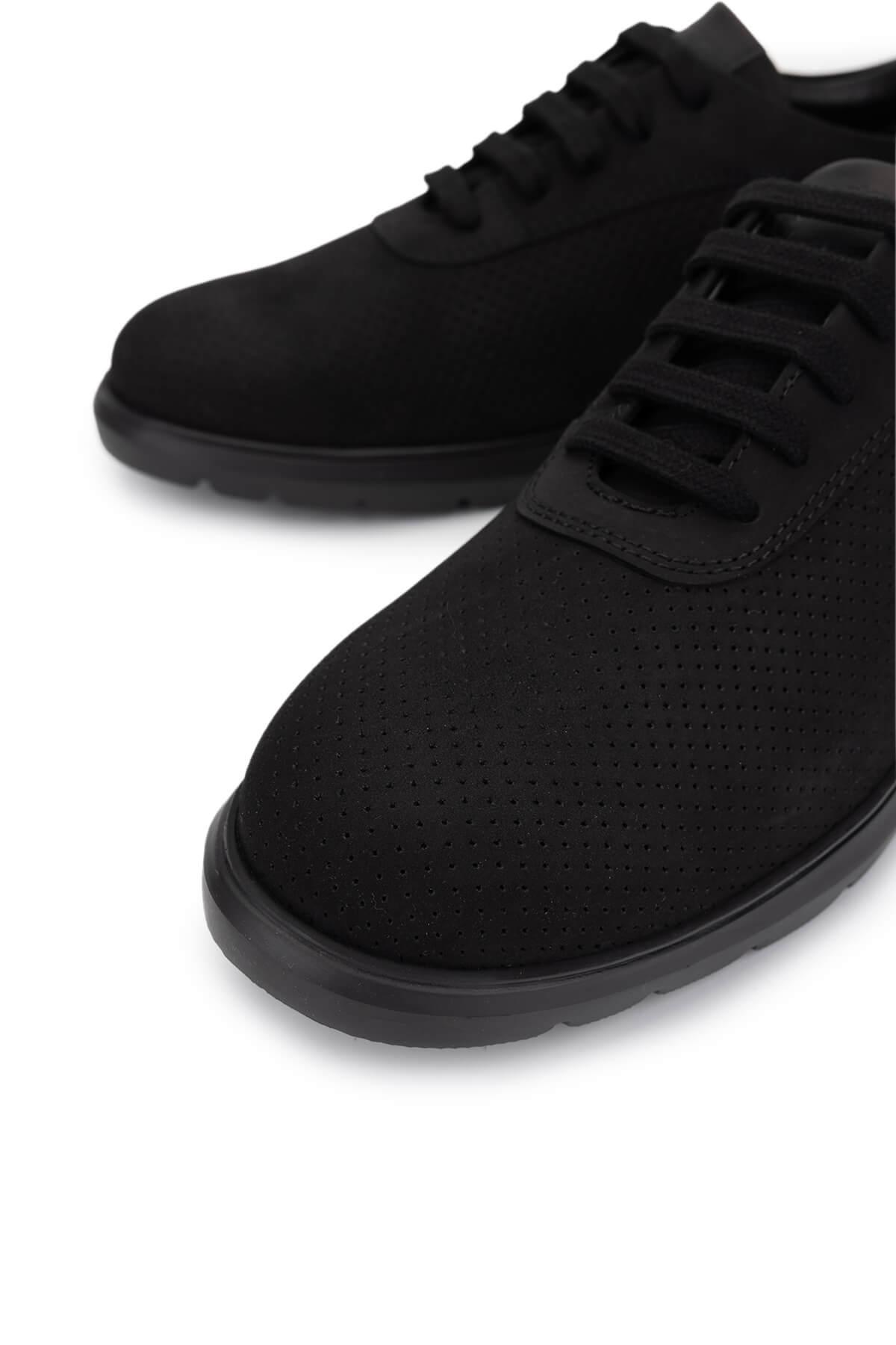 Tamer Tanca Erkek Hakiki Deri Siyah Sneakers & Spor Ayakkabı