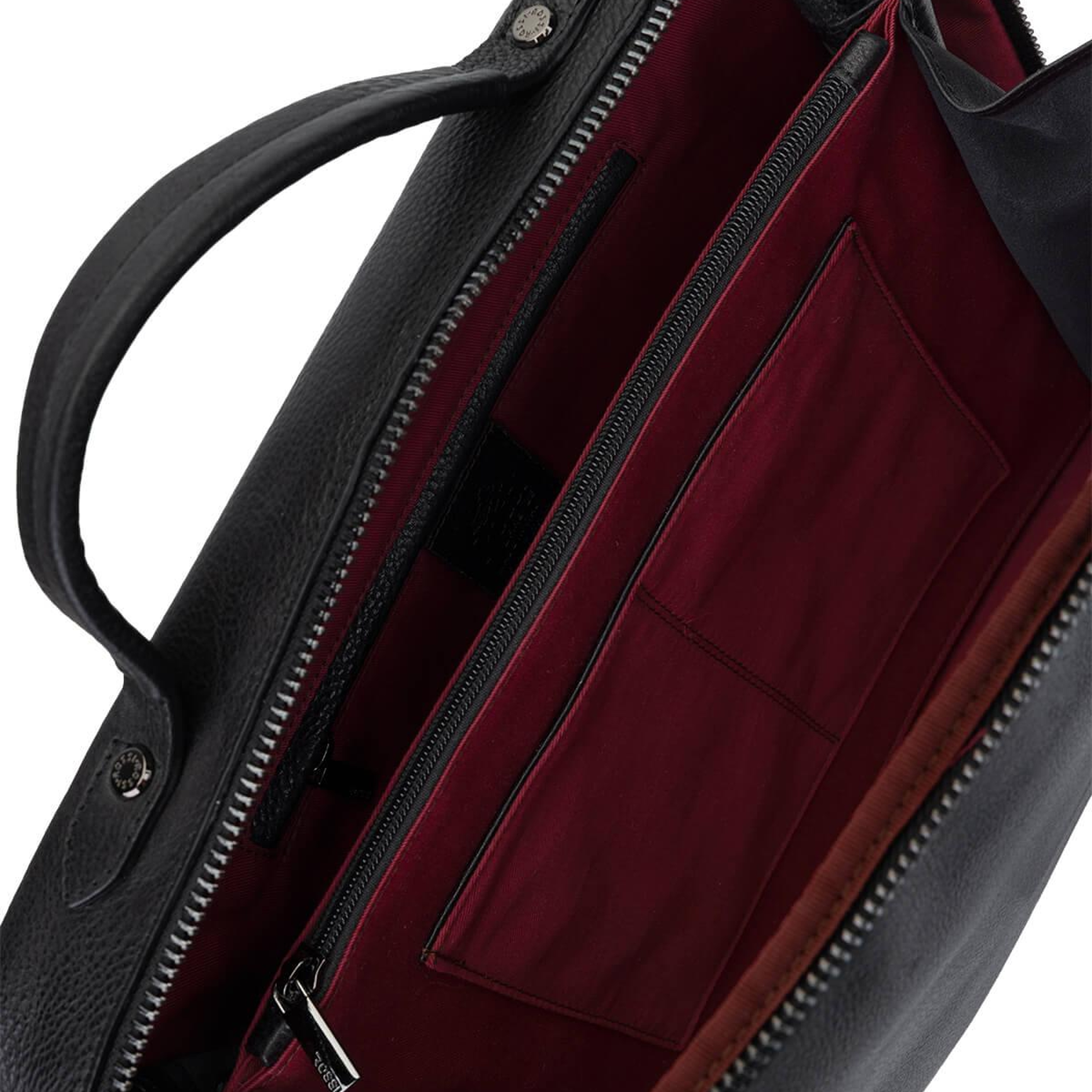 Bruno Rossi Bag Erkek Hakiki Deri Siyah Evrak Çantası