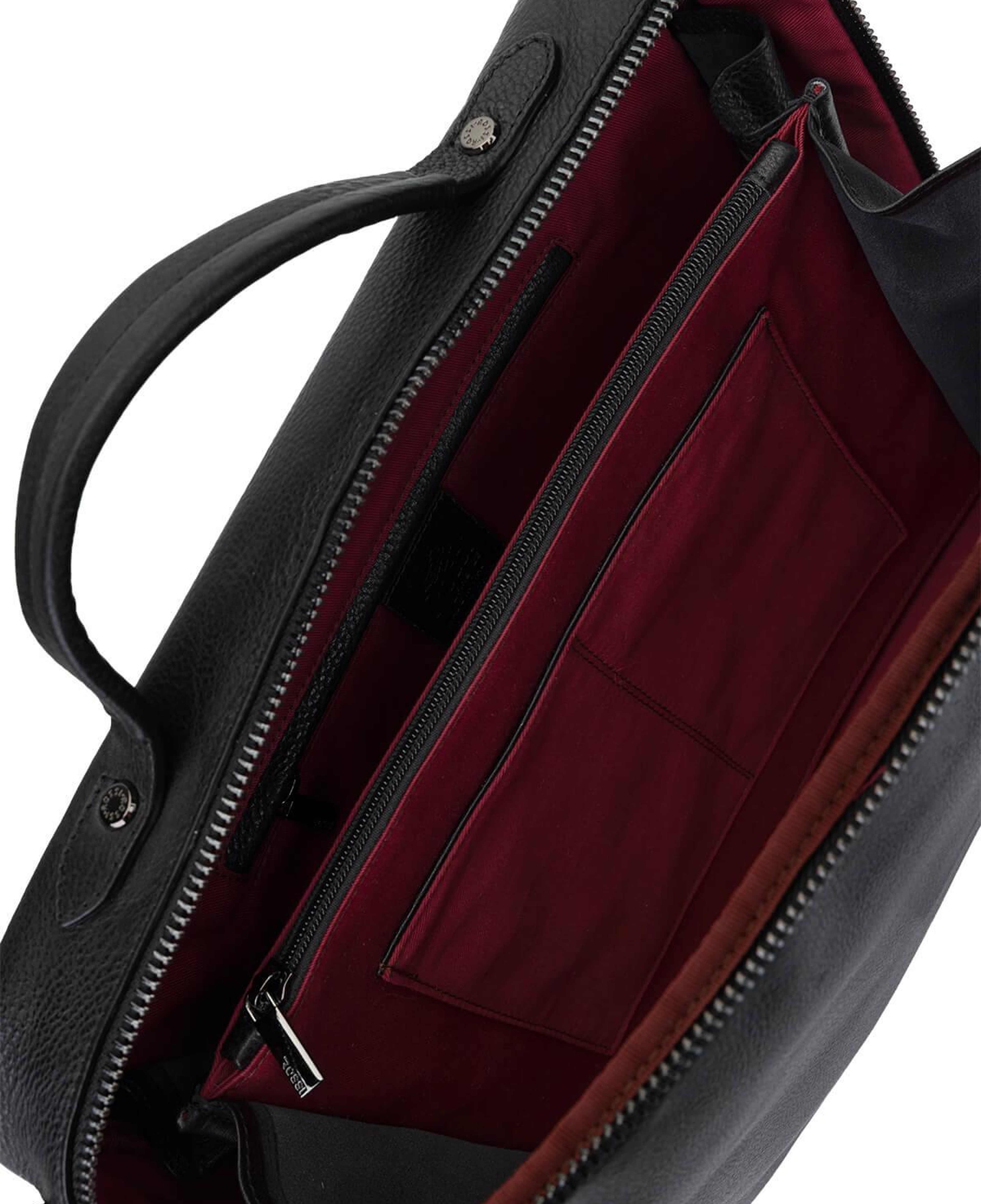 Bruno Rossi Bag Erkek Hakiki Deri Siyah Evrak Çantası