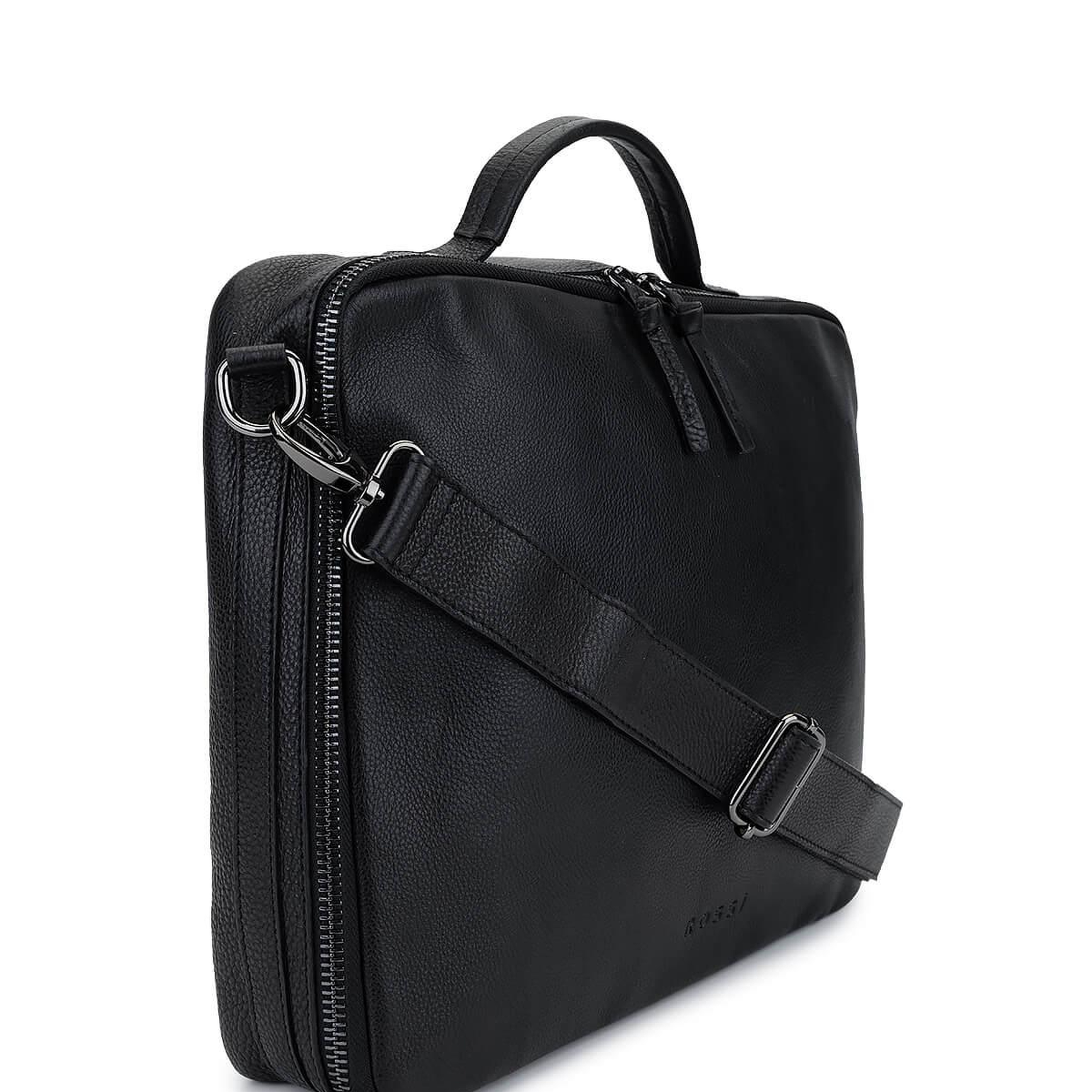 Bruno Rossi Bag Erkek Hakiki Deri Siyah Evrak Çantası