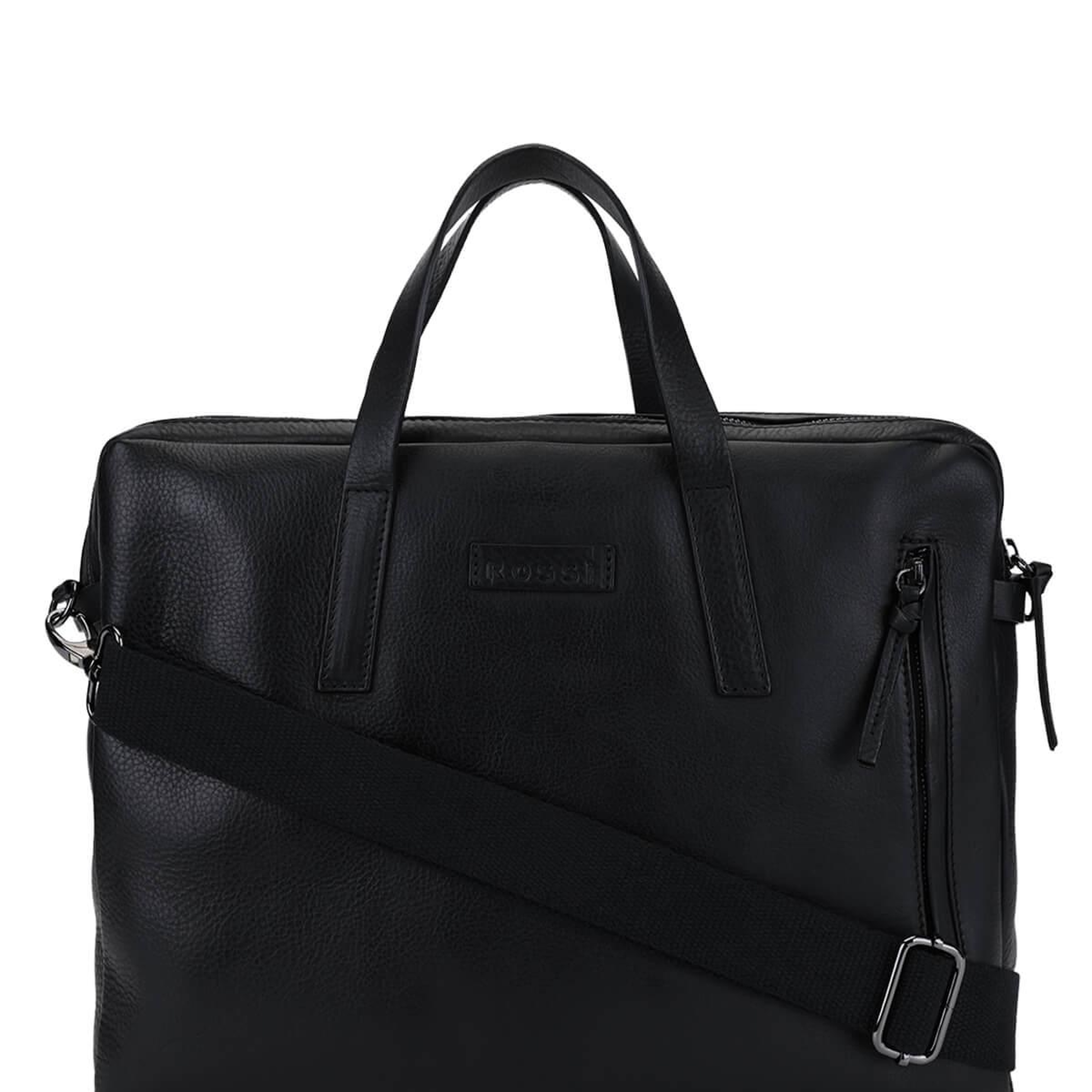 Bruno Rossi Bag Erkek Hakiki Deri Siyah Evrak Çantası