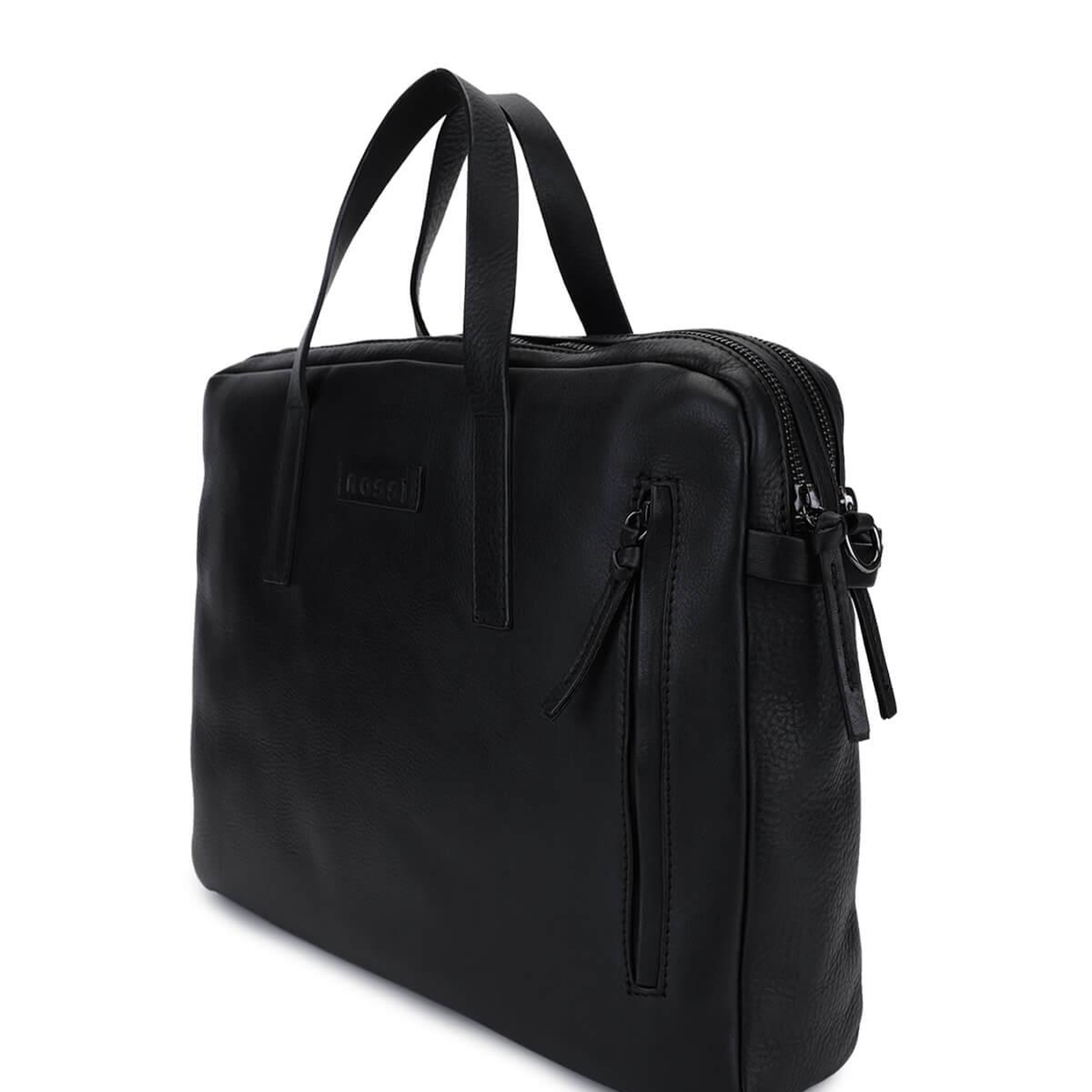 Bruno Rossi Bag Erkek Hakiki Deri Siyah Evrak Çantası