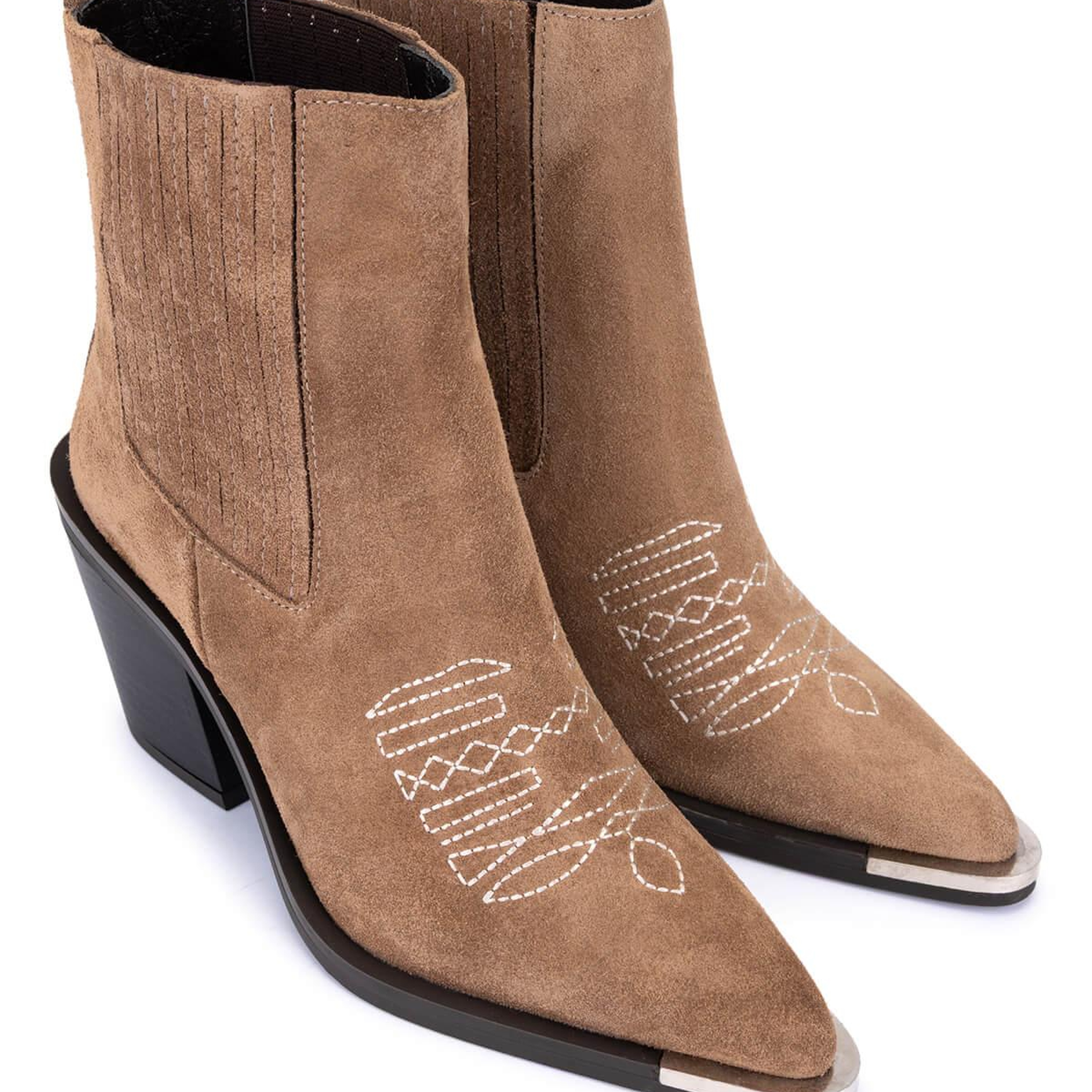 Tamer Tanca Kadın Hakiki Deri Taupe Süet Klasik Bot