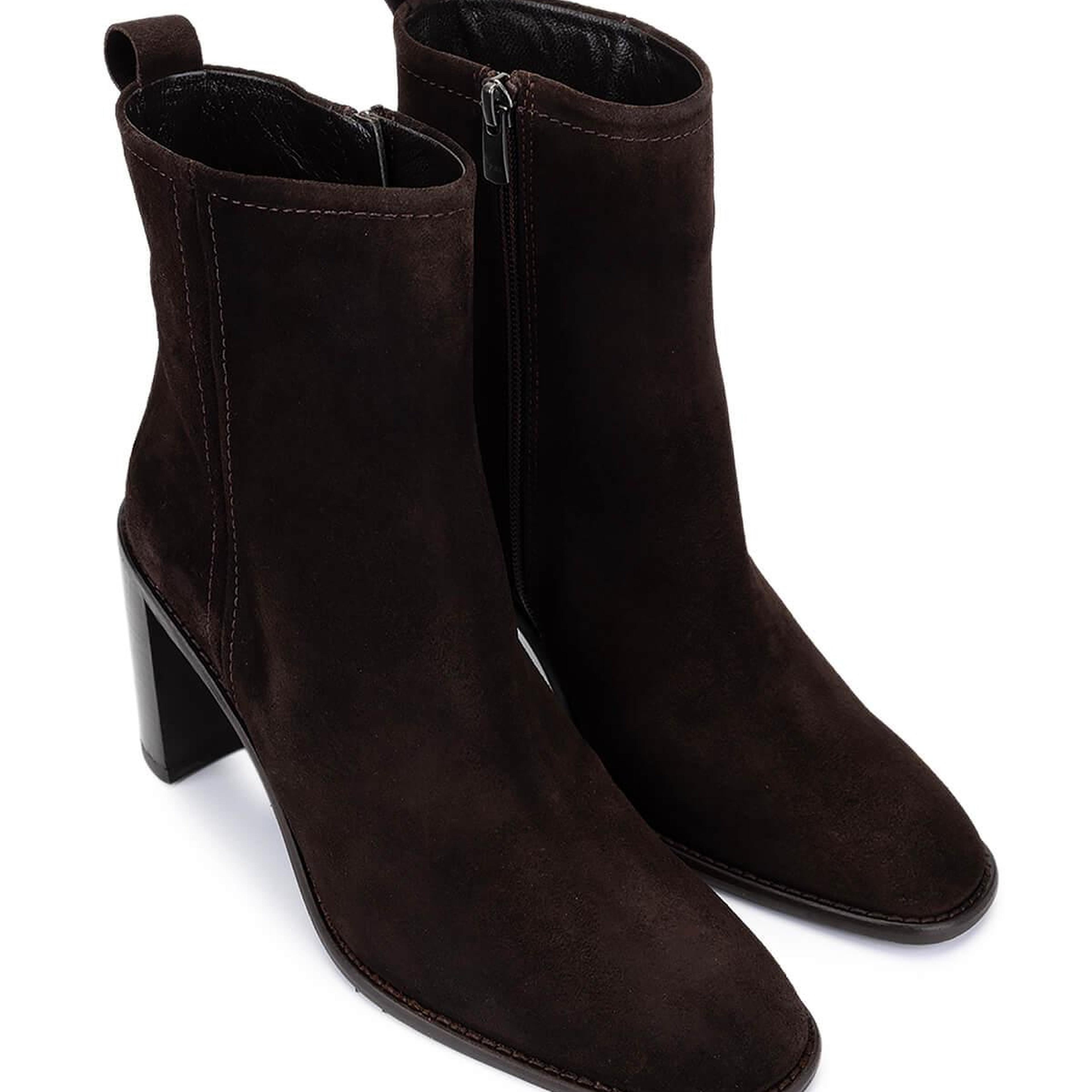 Tamer Tanca Kadın Hakiki Deri Kahverengi Süet Topuklu Bot