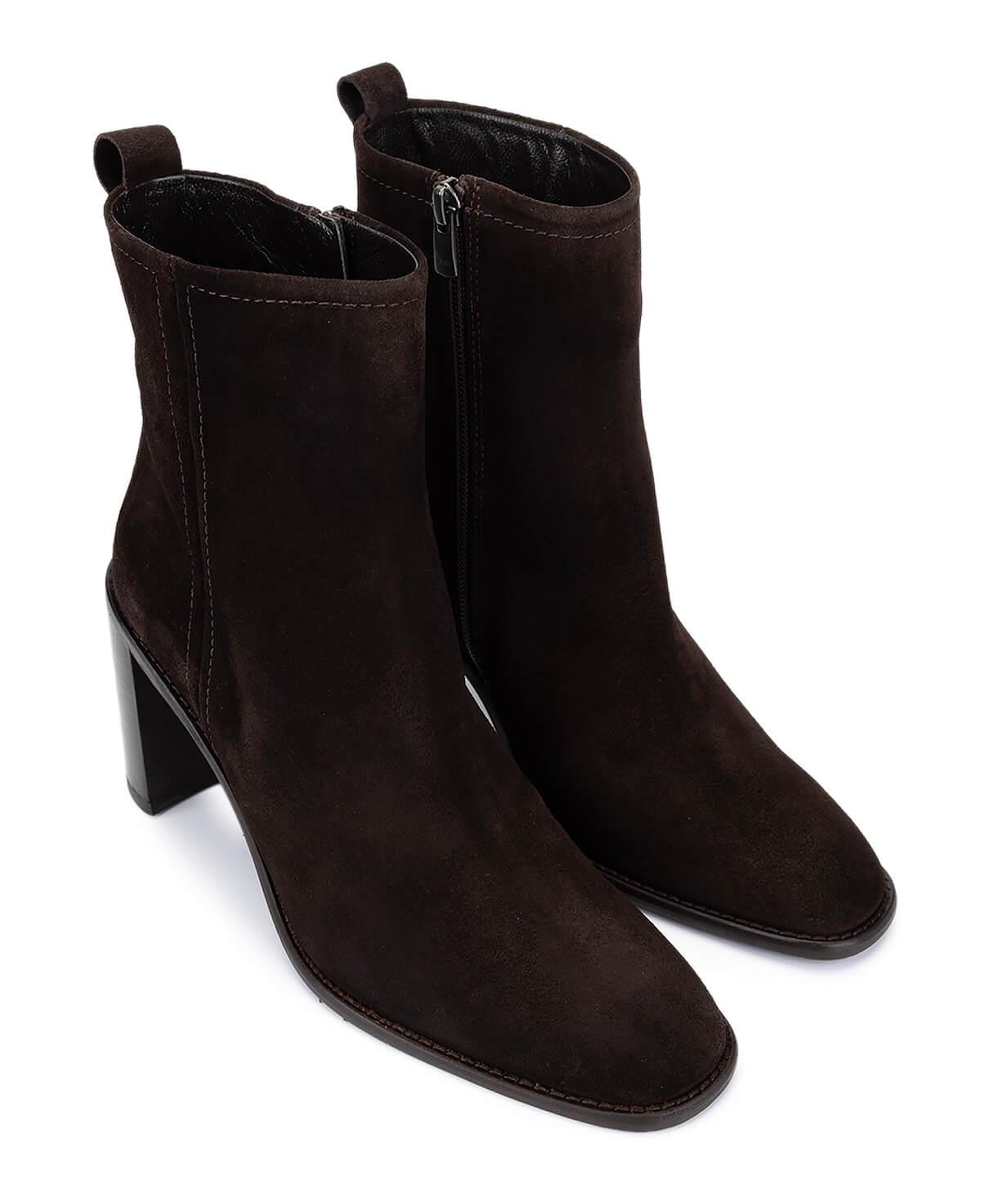 Tamer Tanca Kadın Hakiki Deri Kahverengi Süet Topuklu Bot