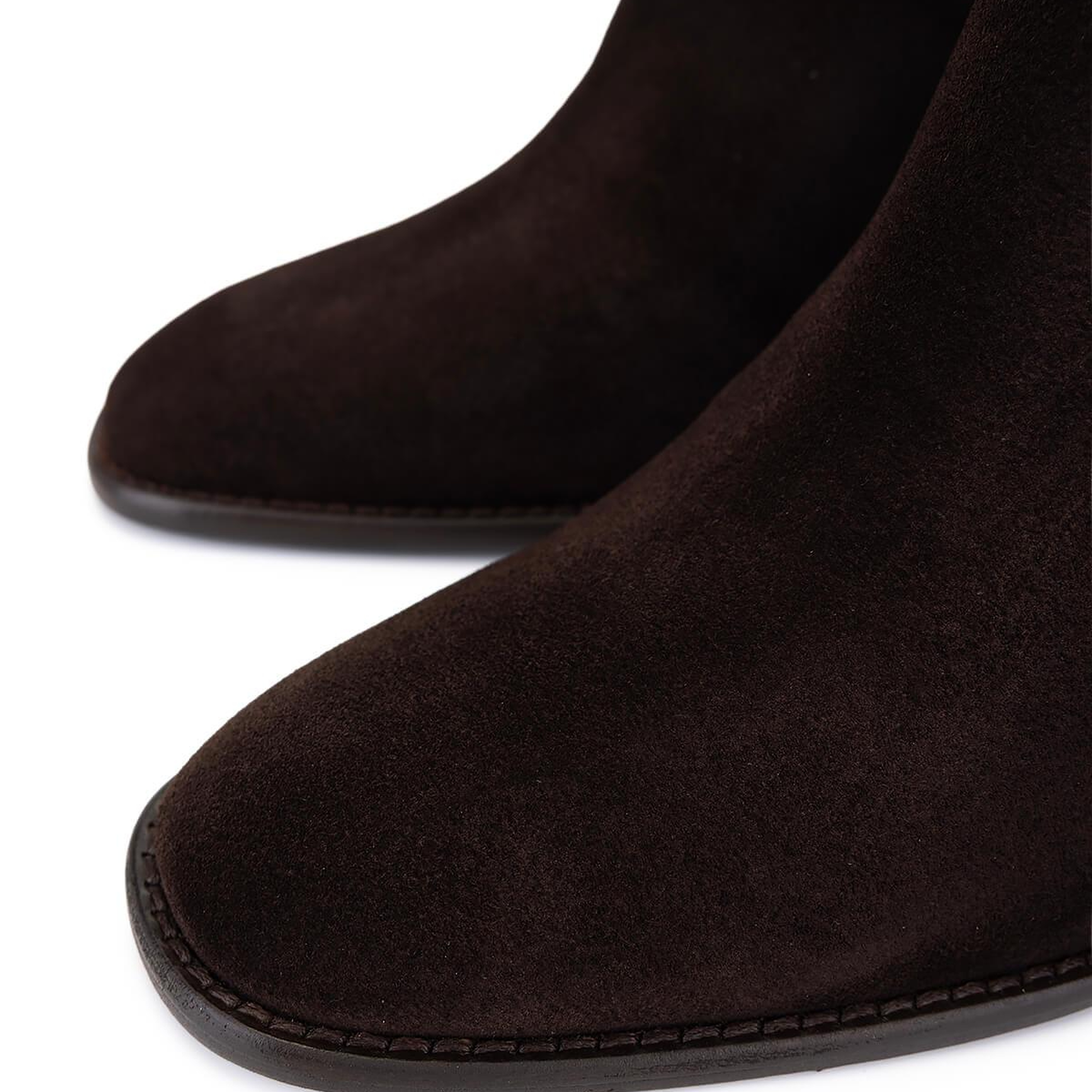 Tamer Tanca Kadın Hakiki Deri Kahverengi Süet Topuklu Bot