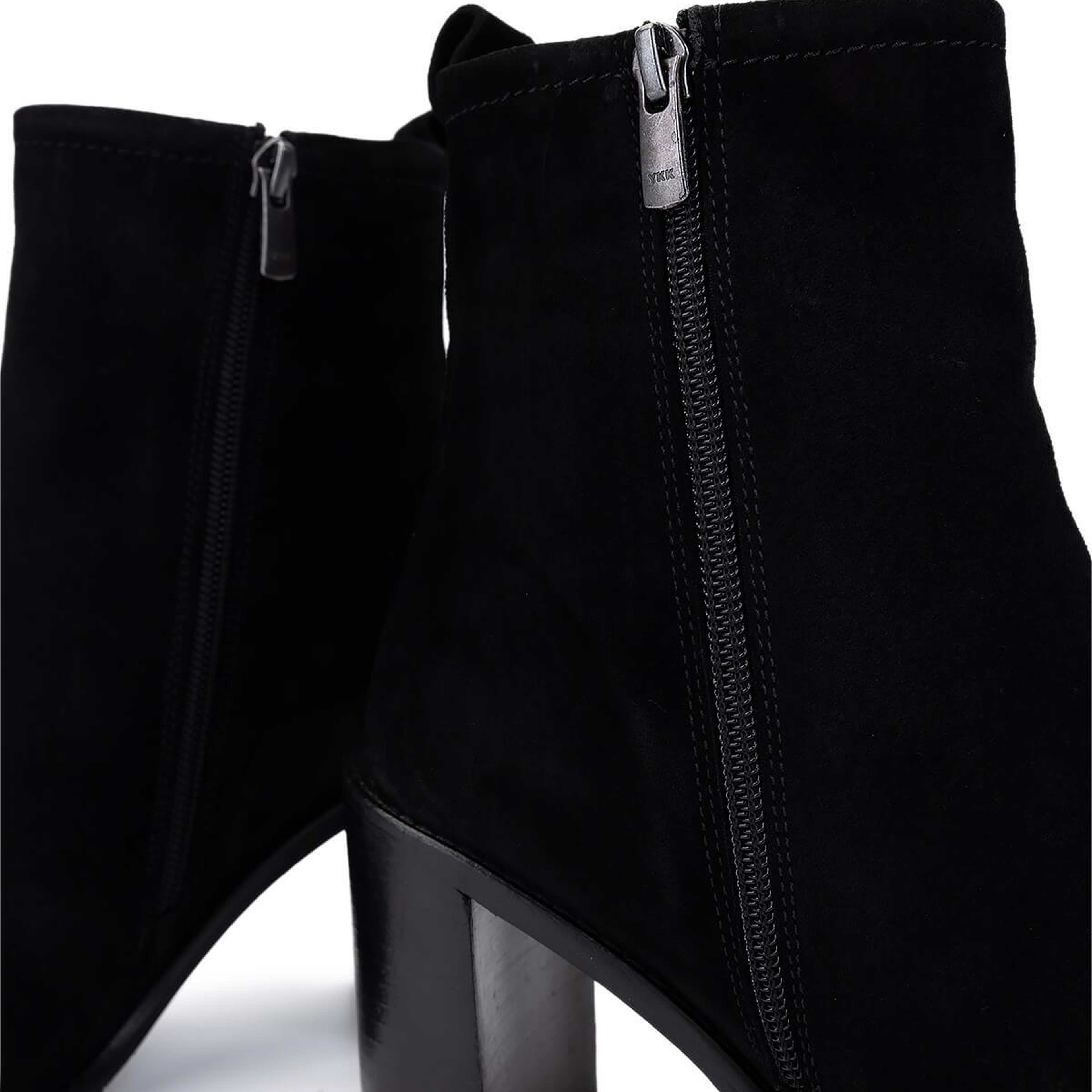 Tamer Tanca Kadın Hakiki Deri Siyah Süet Topuklu Bot