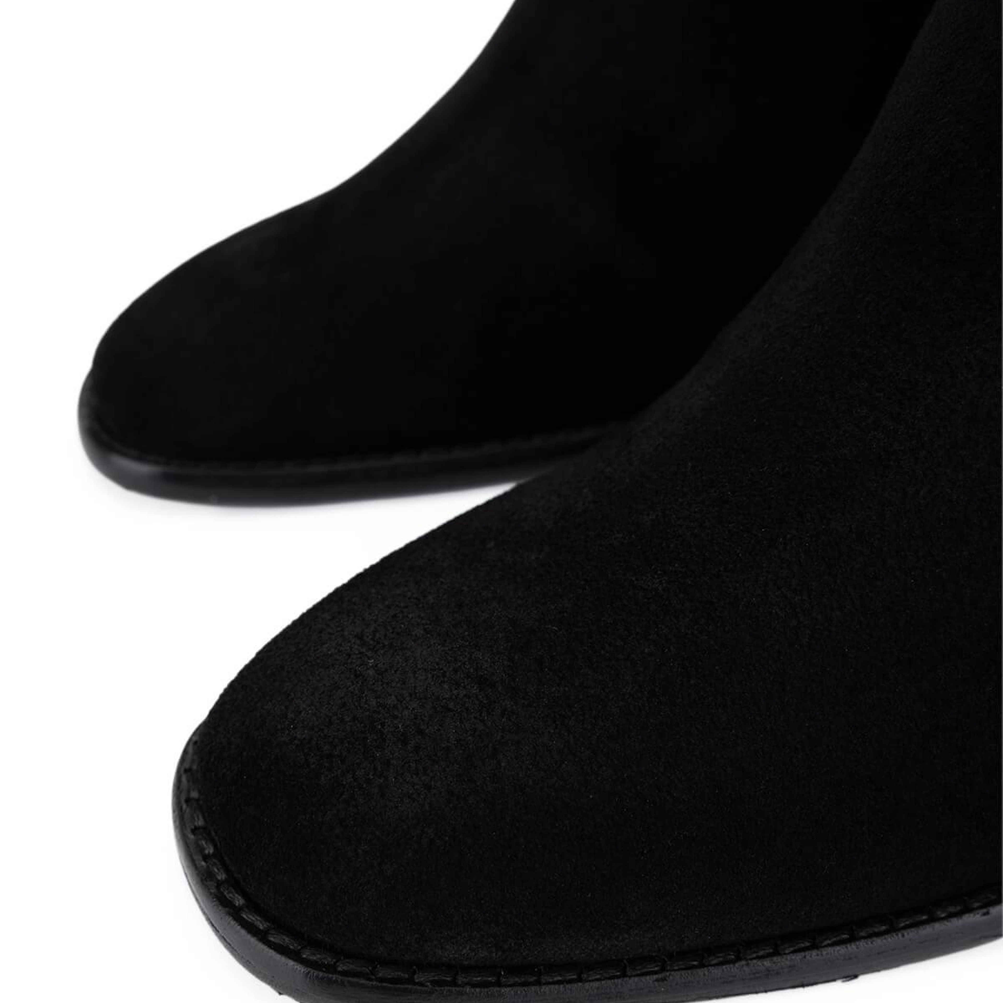 Tamer Tanca Kadın Hakiki Deri Siyah Süet Topuklu Bot