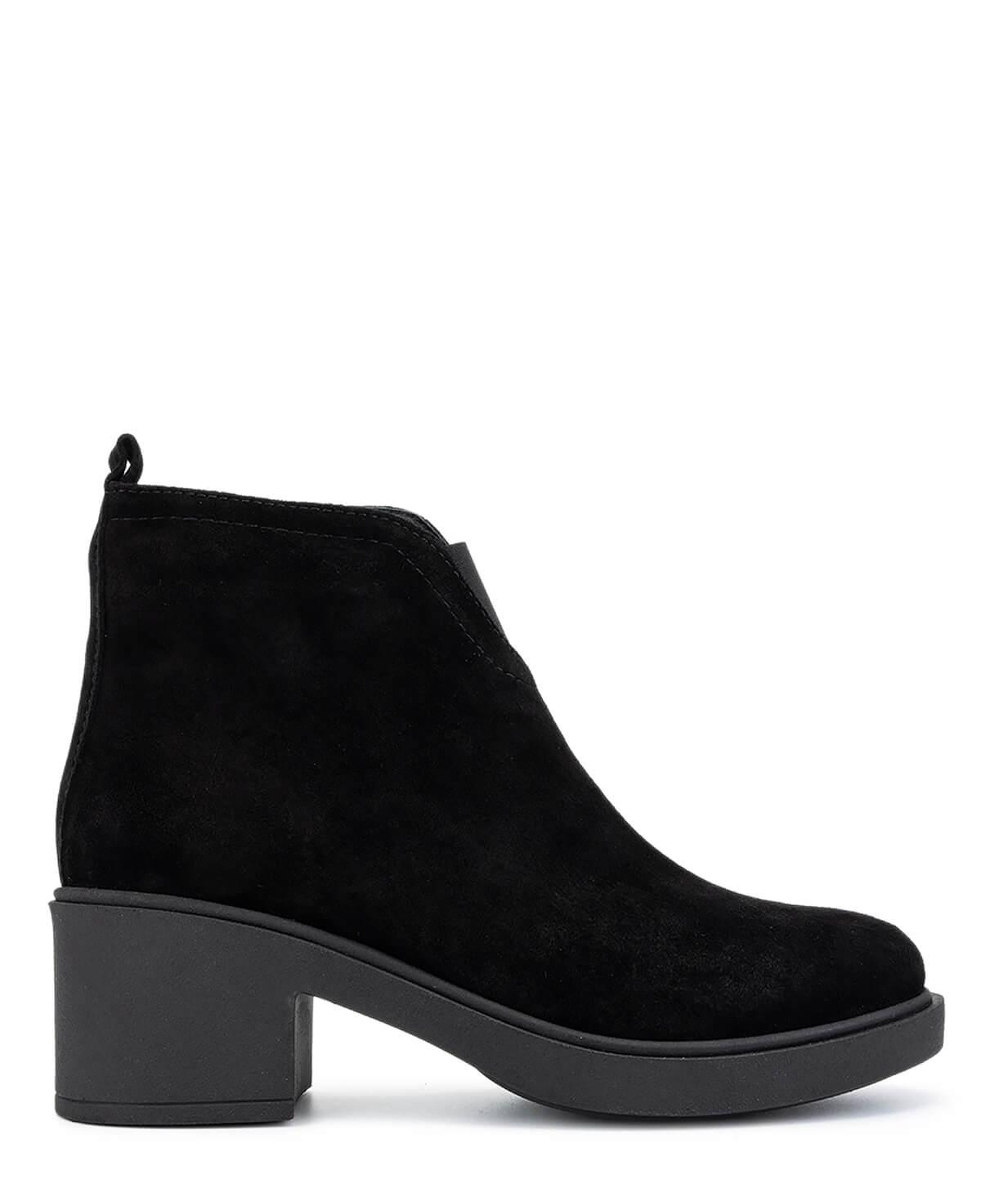 Tamer Tanca Kadın Hakiki Deri Siyah Süet Topuklu Bot