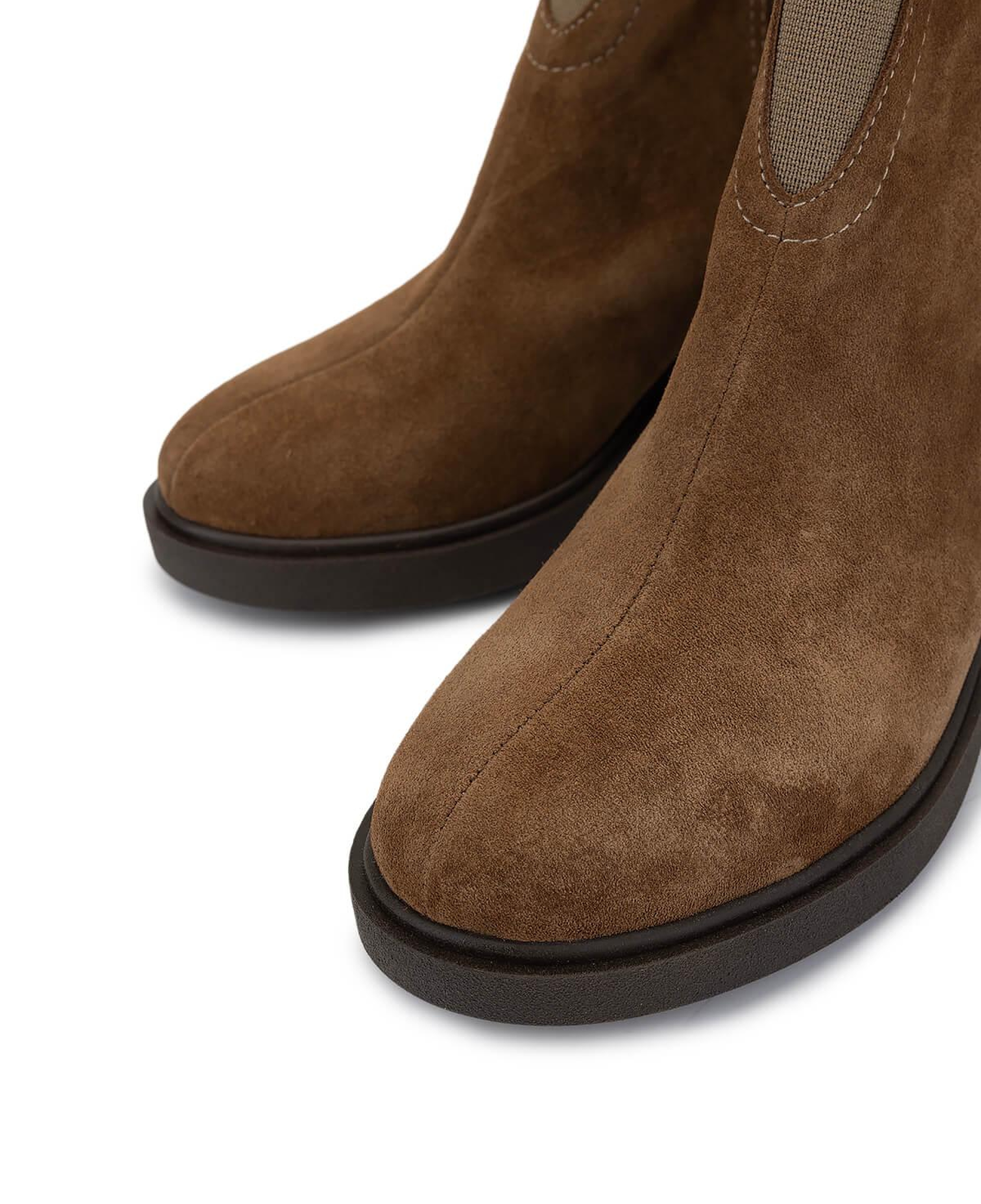 Tamer Tanca Kadın Hakiki Deri Taba Süet Topuklu Bot