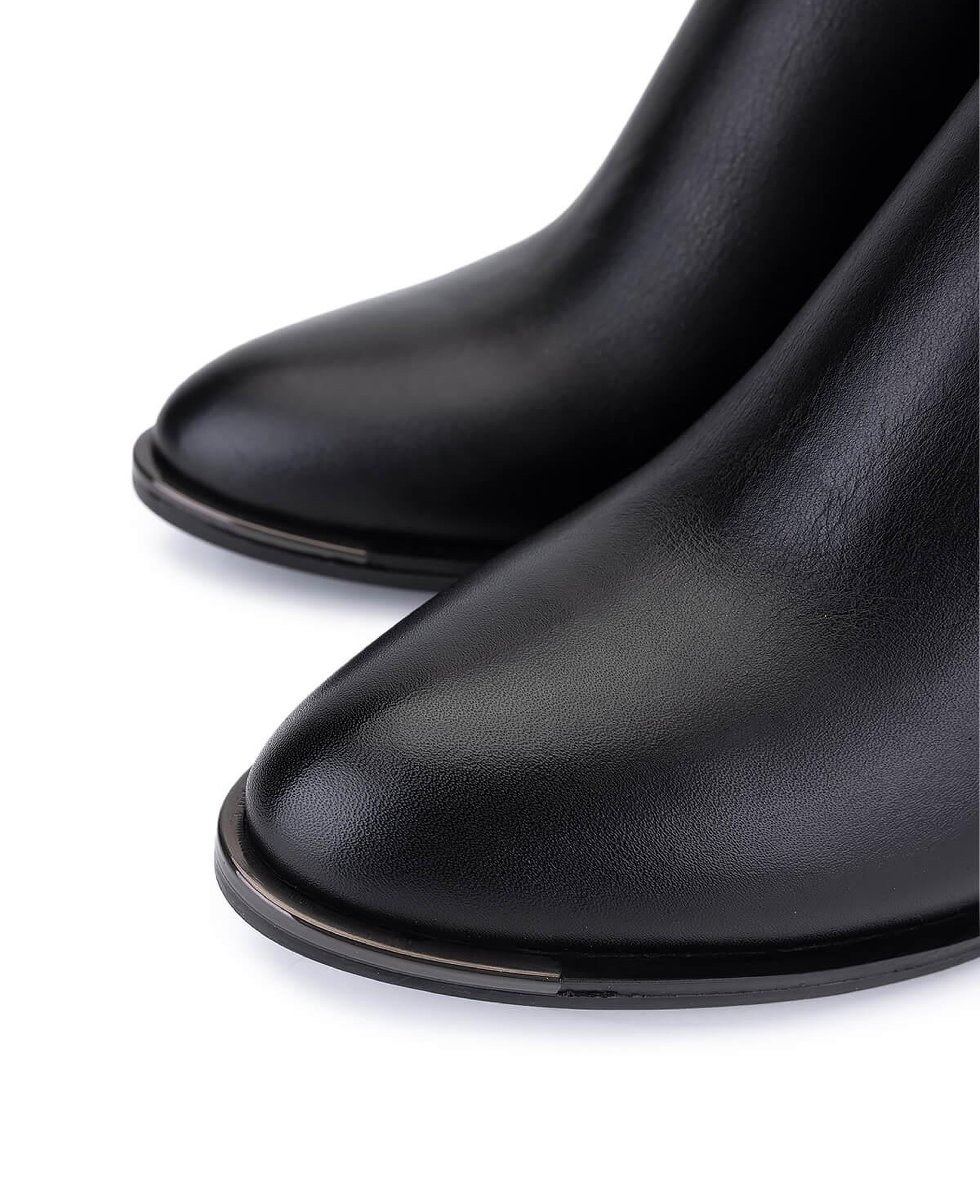 Tamer Tanca Kadın Hakiki Deri Siyah Deri Topuklu Bot