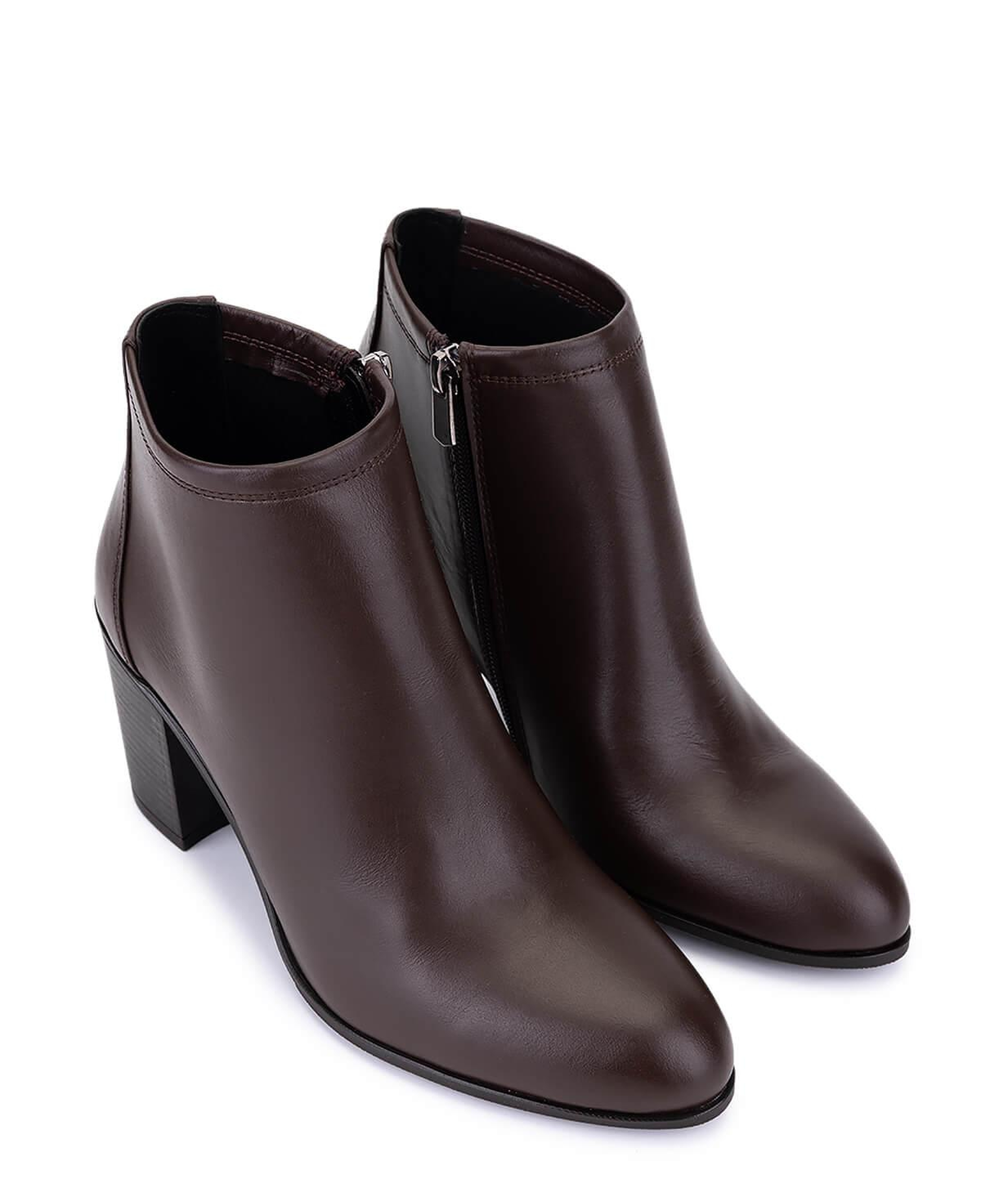 Tamer Tanca Kadın Hakiki Deri Kahverengi Topuklu Bot