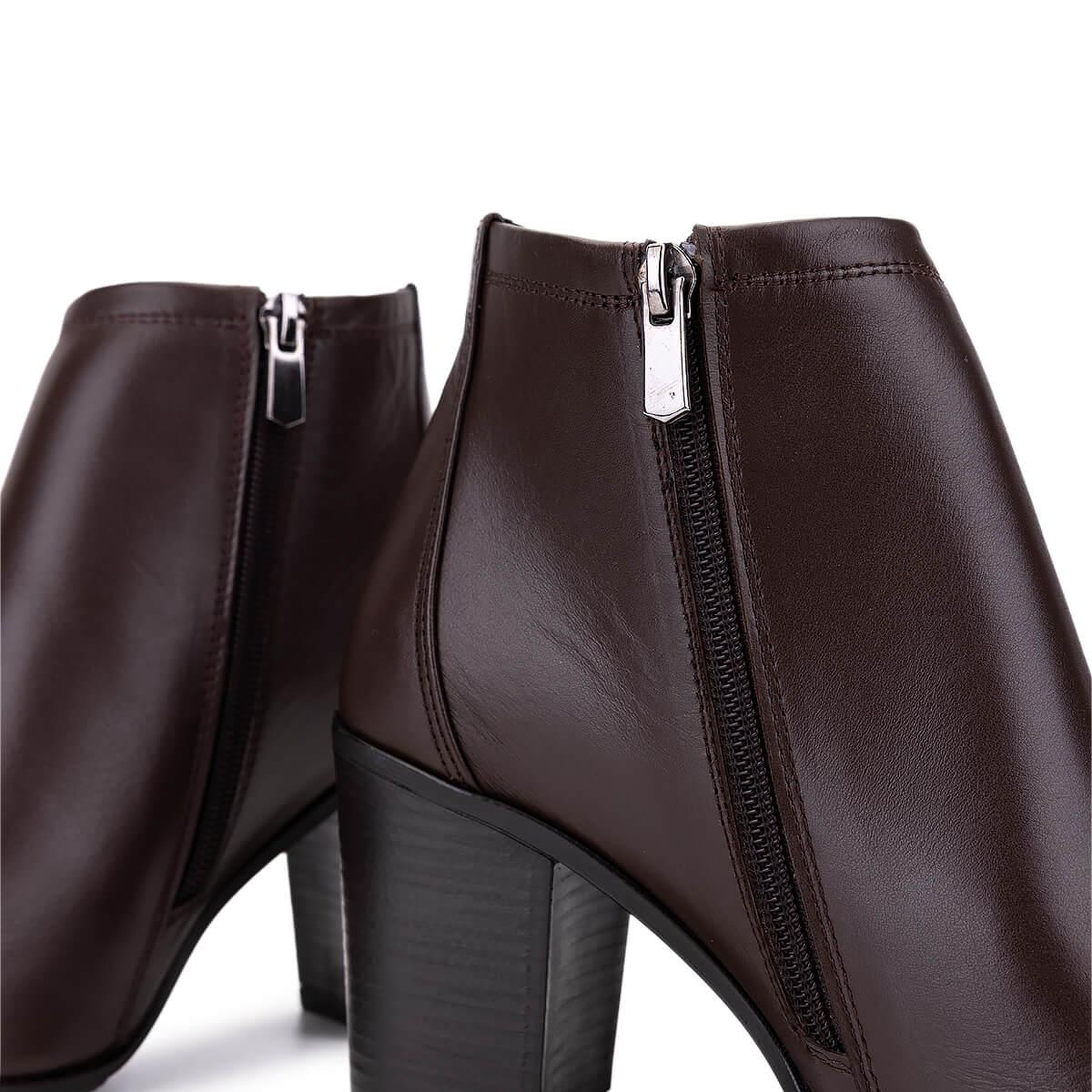 Tamer Tanca Kadın Hakiki Deri Kahverengi Topuklu Bot