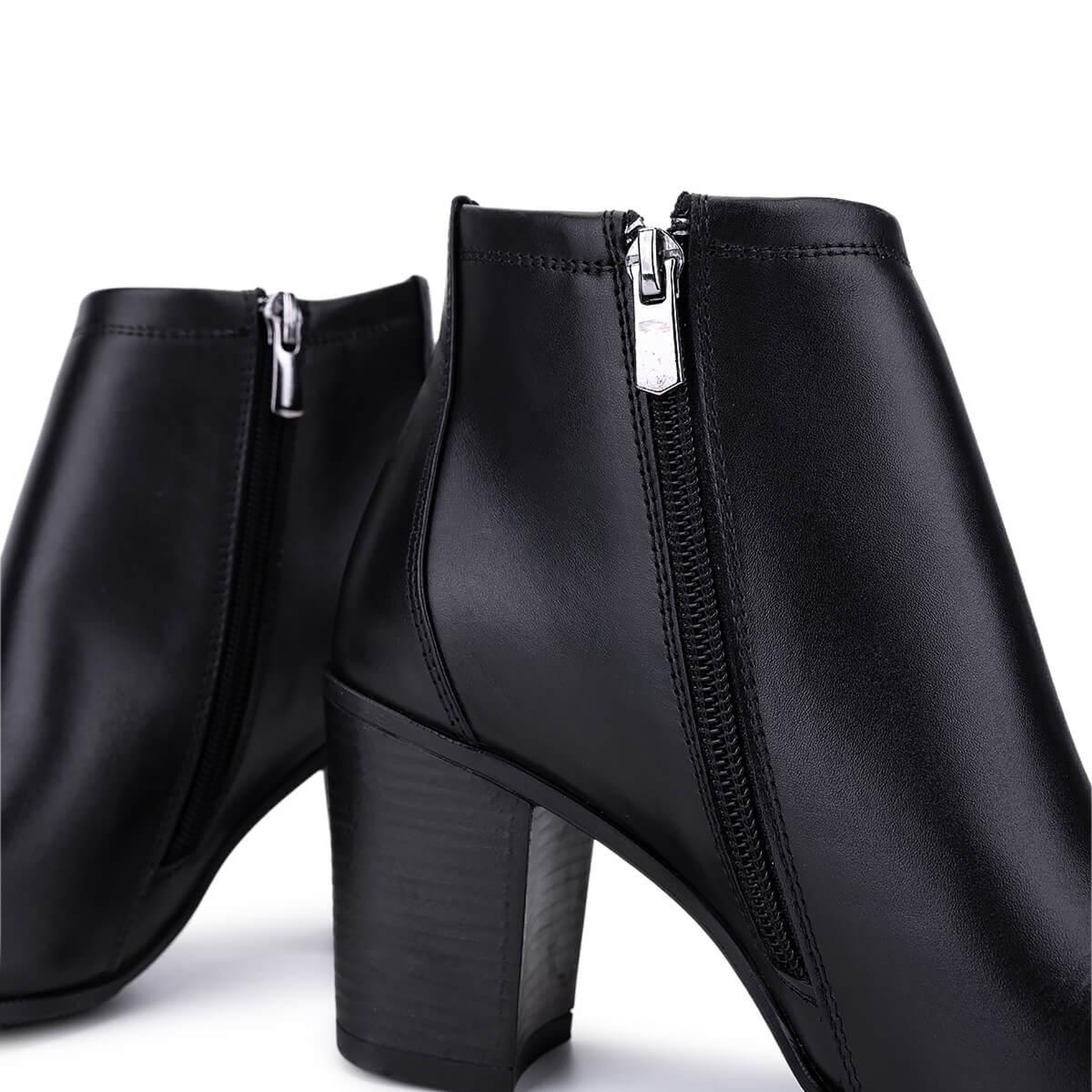 Tamer Tanca Kadın Hakiki Deri Siyah Deri Topuklu Bot