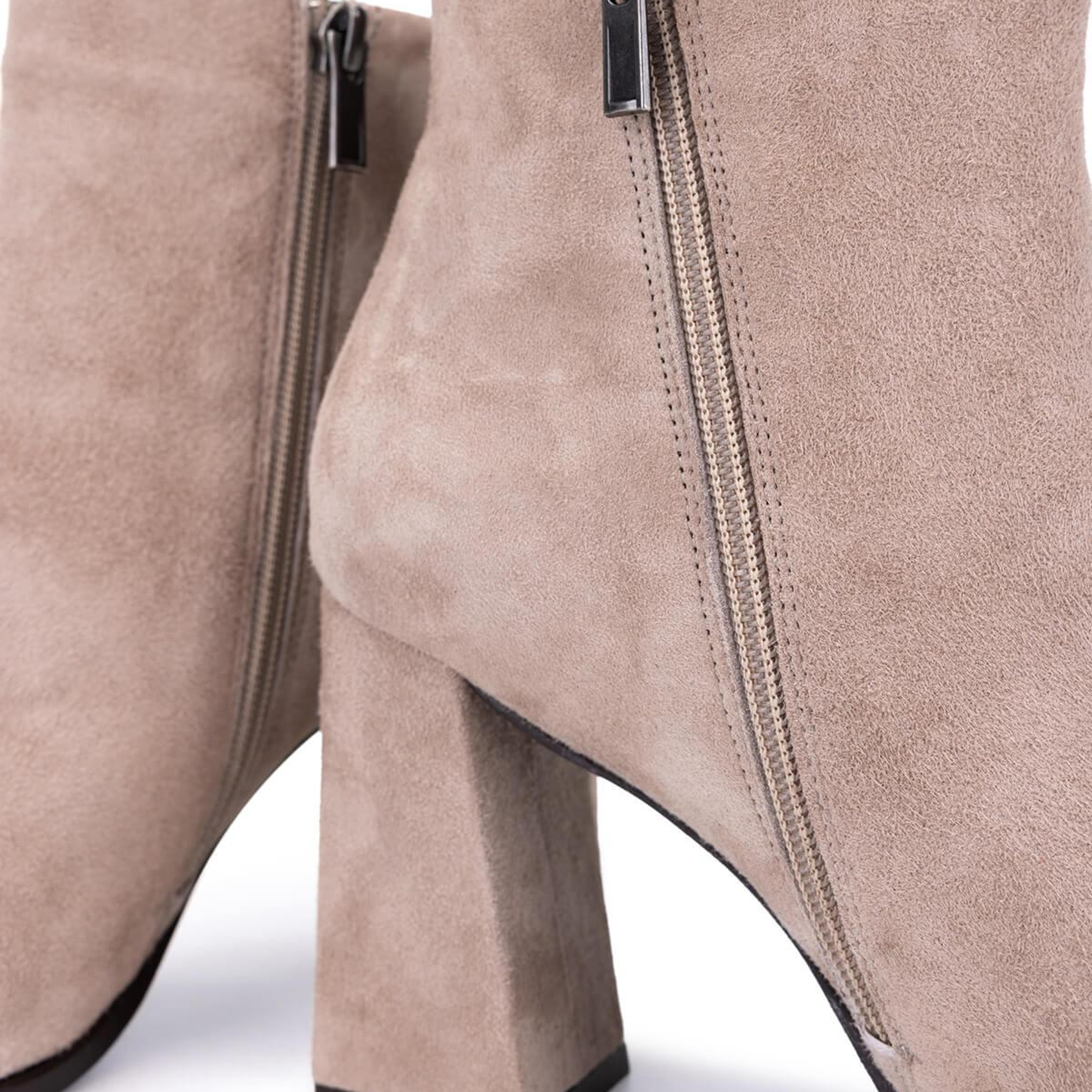 Tamer Tanca Kadın Hakiki Deri Taş Süet Topuklu Bot