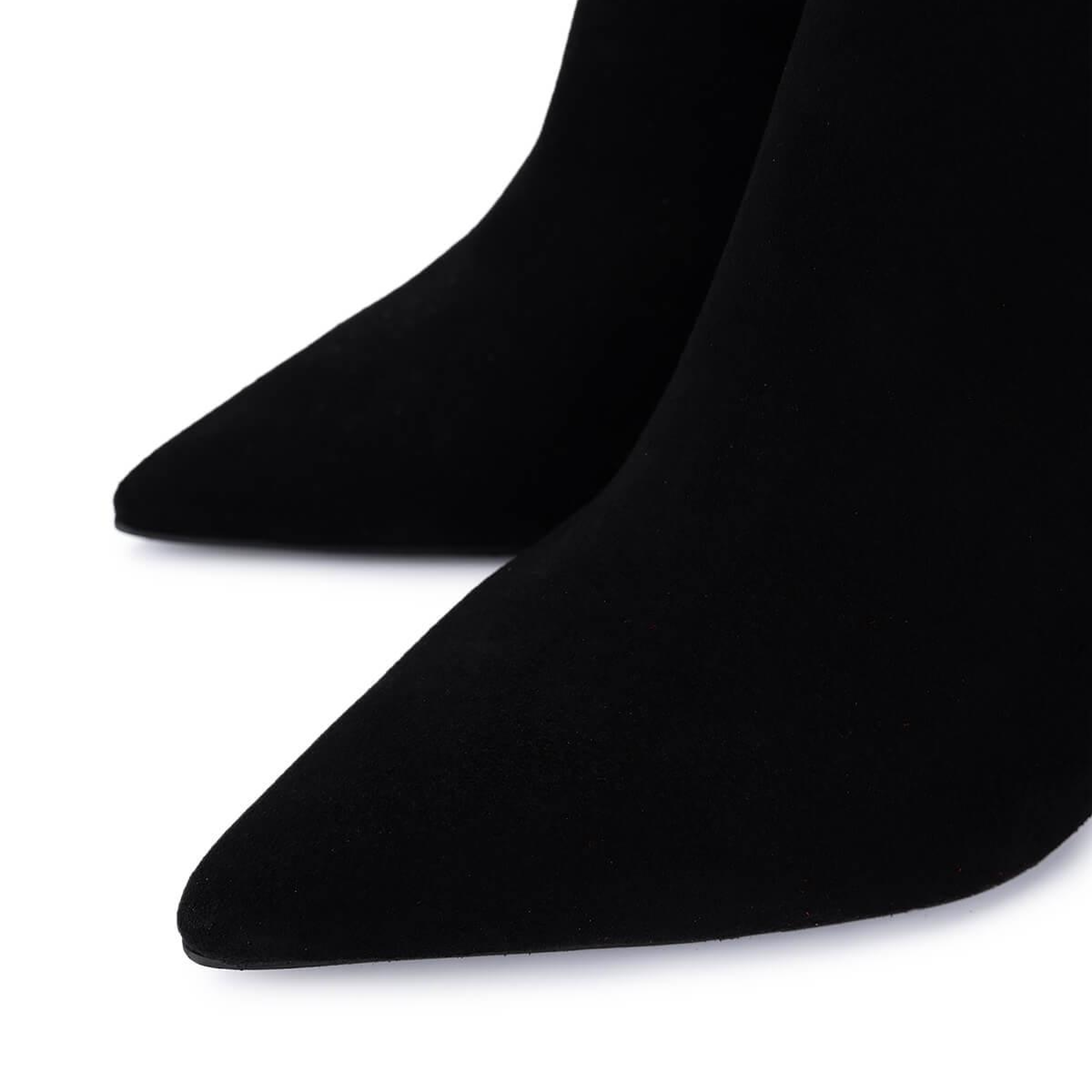 Tamer Tanca Kadın Hakiki Deri Siyah Süet Topuklu Bot