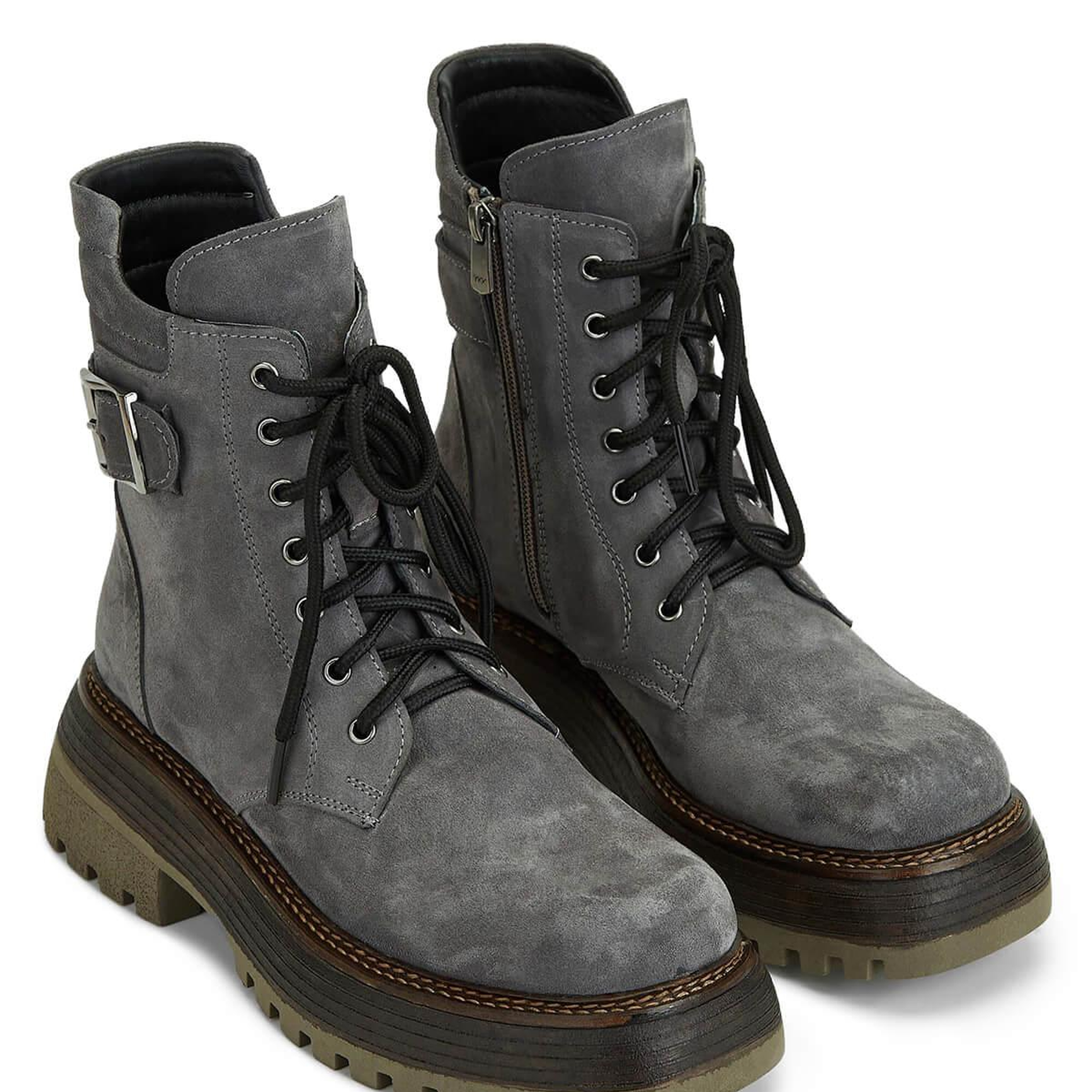 Tamer Tanca Kadın Hakiki Deri Gri Casual Bot