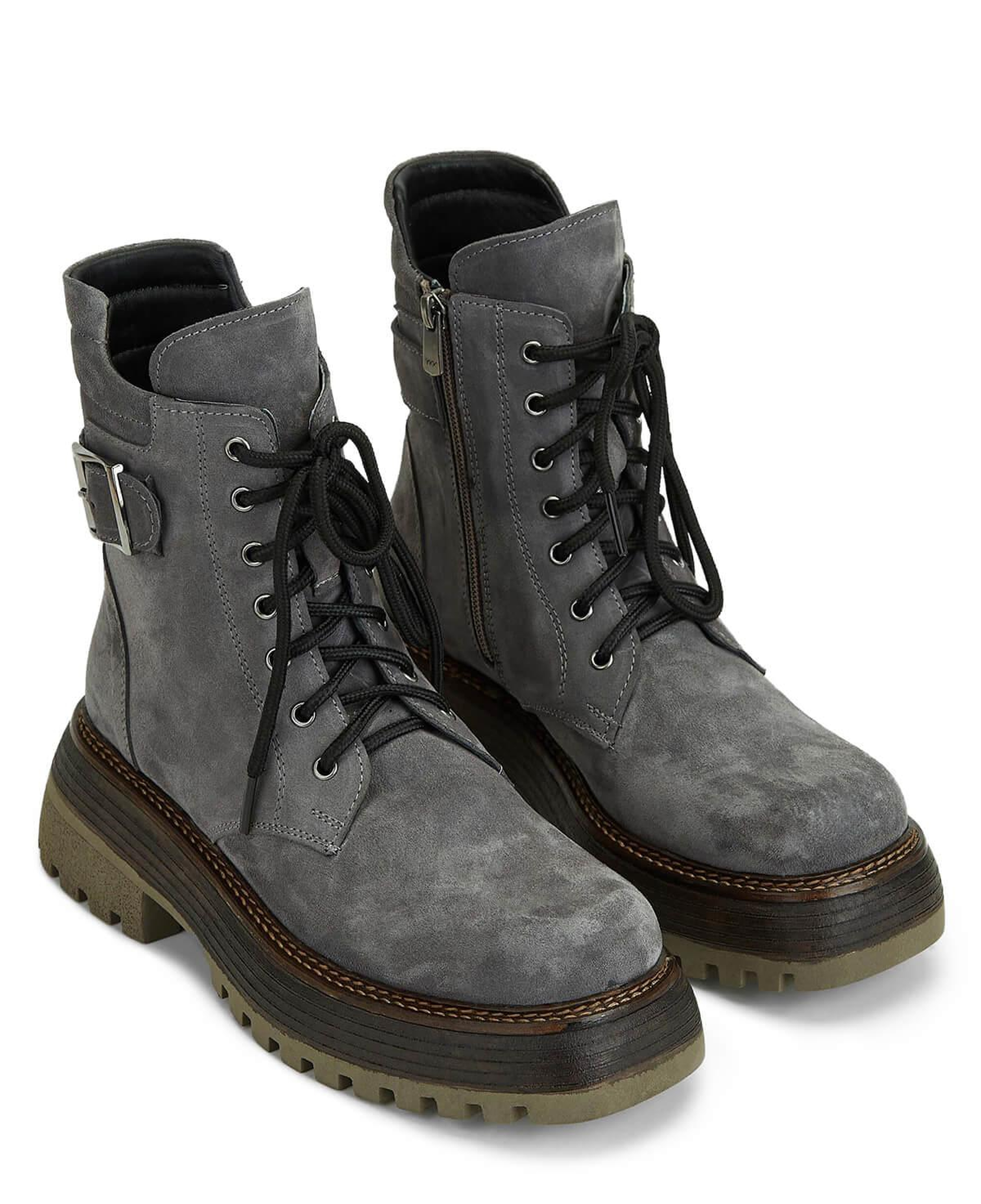 Tamer Tanca Kadın Hakiki Deri Gri Casual Bot