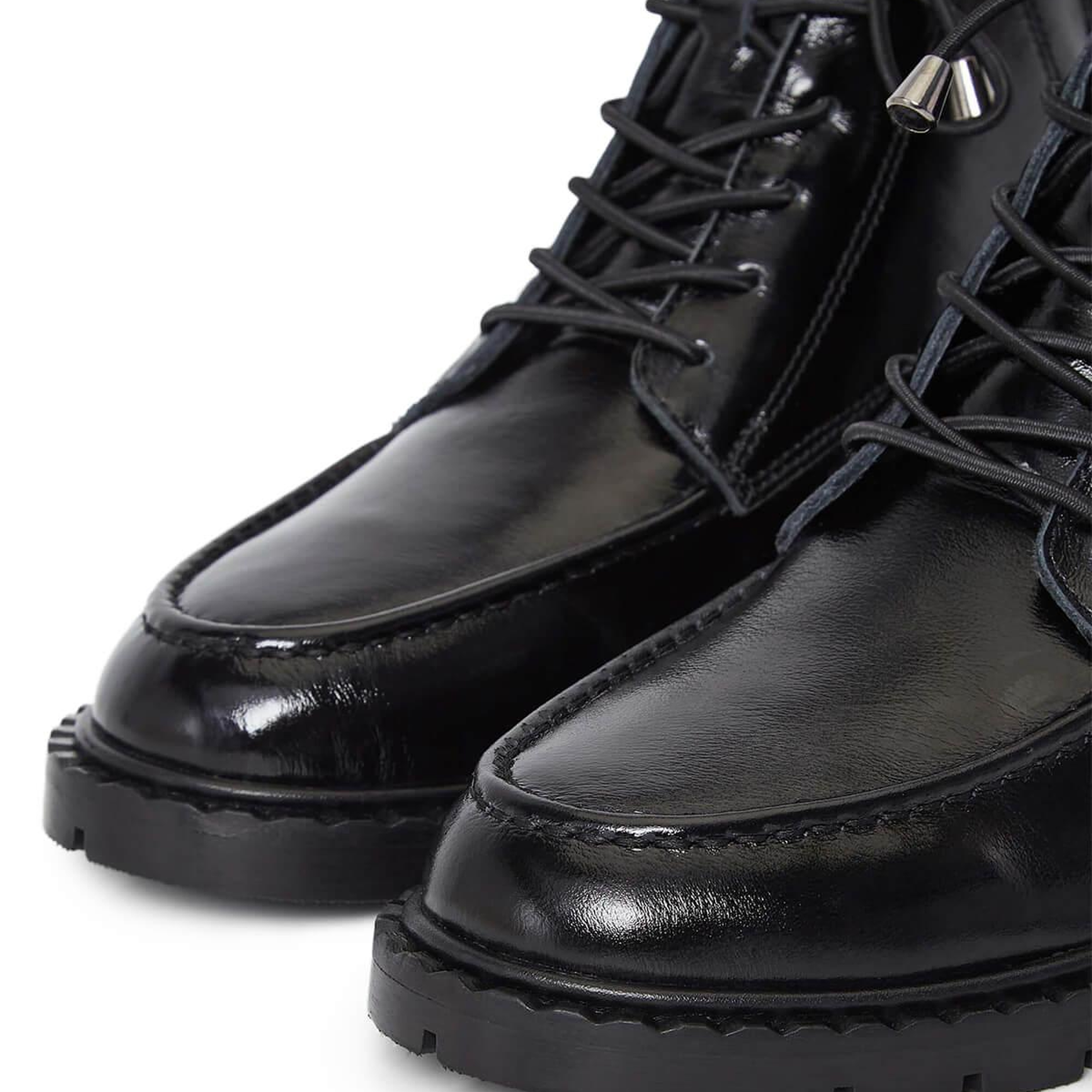 Tamer Tanca Kadın Hakiki Deri Siyah Rugan Casual Bot