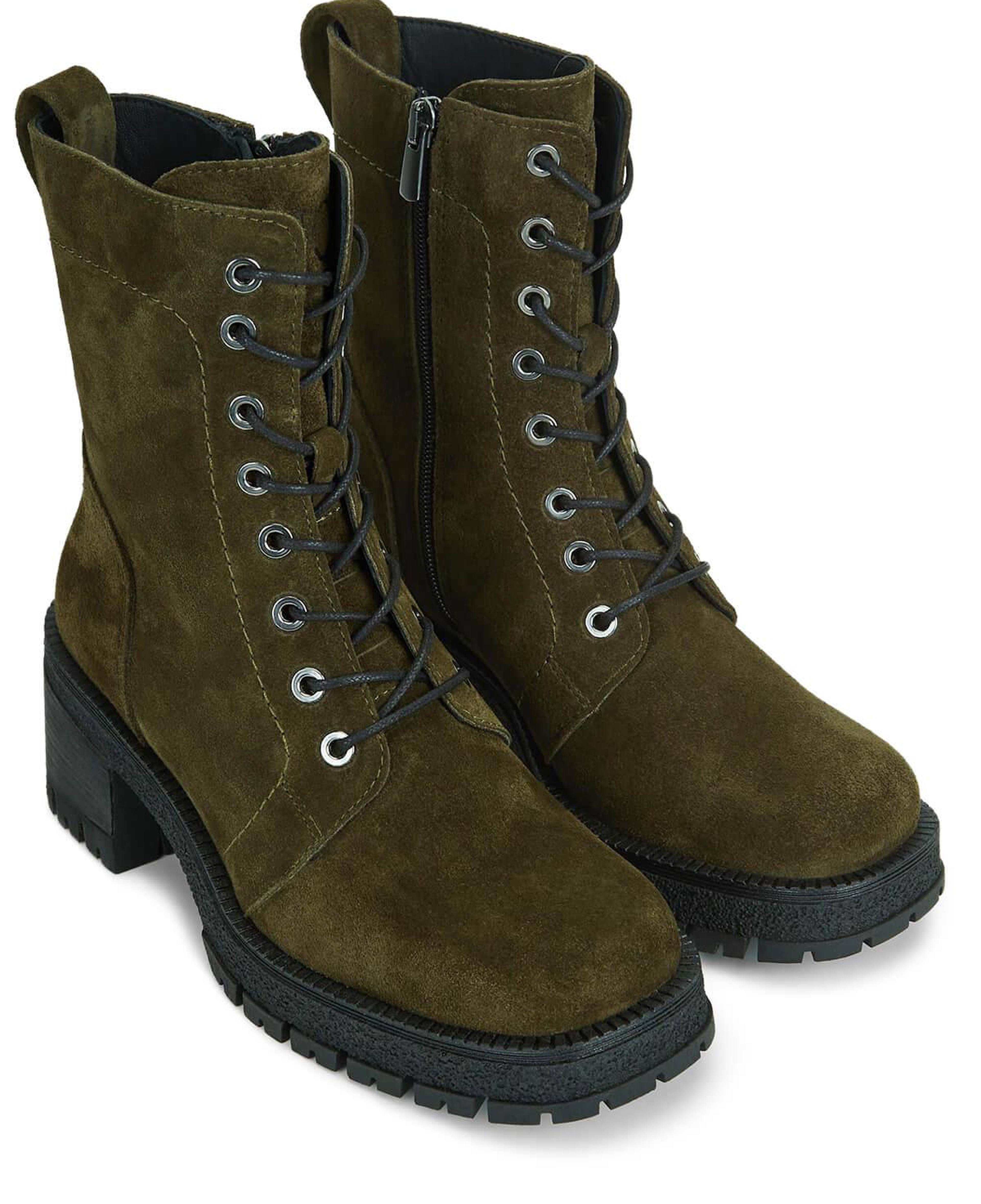 Tamer Tanca Kadın Hakiki Deri Haki Süet Casual Bot