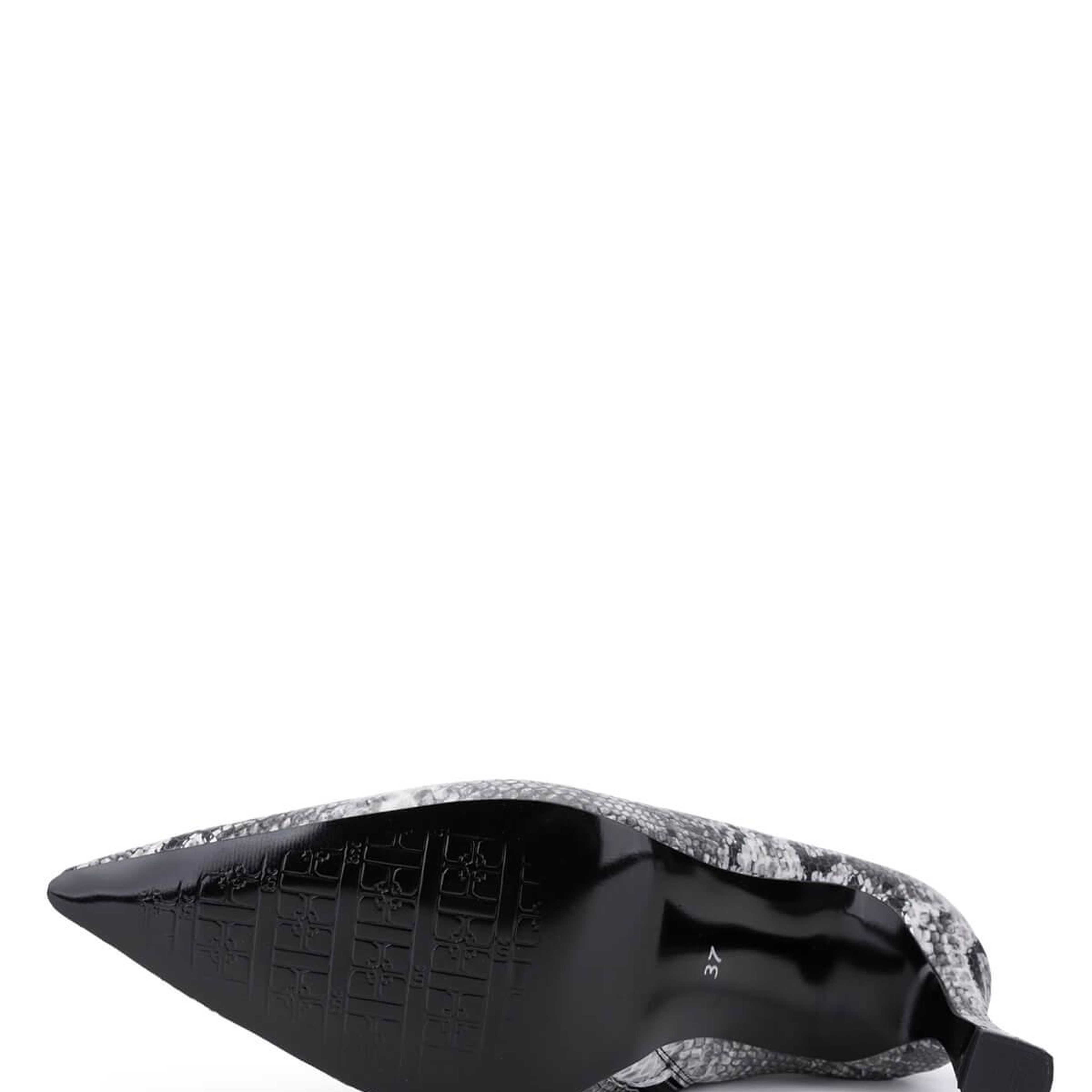 Tamer Tanca Kadın Siyah Yılan Desen Topuklu Bot