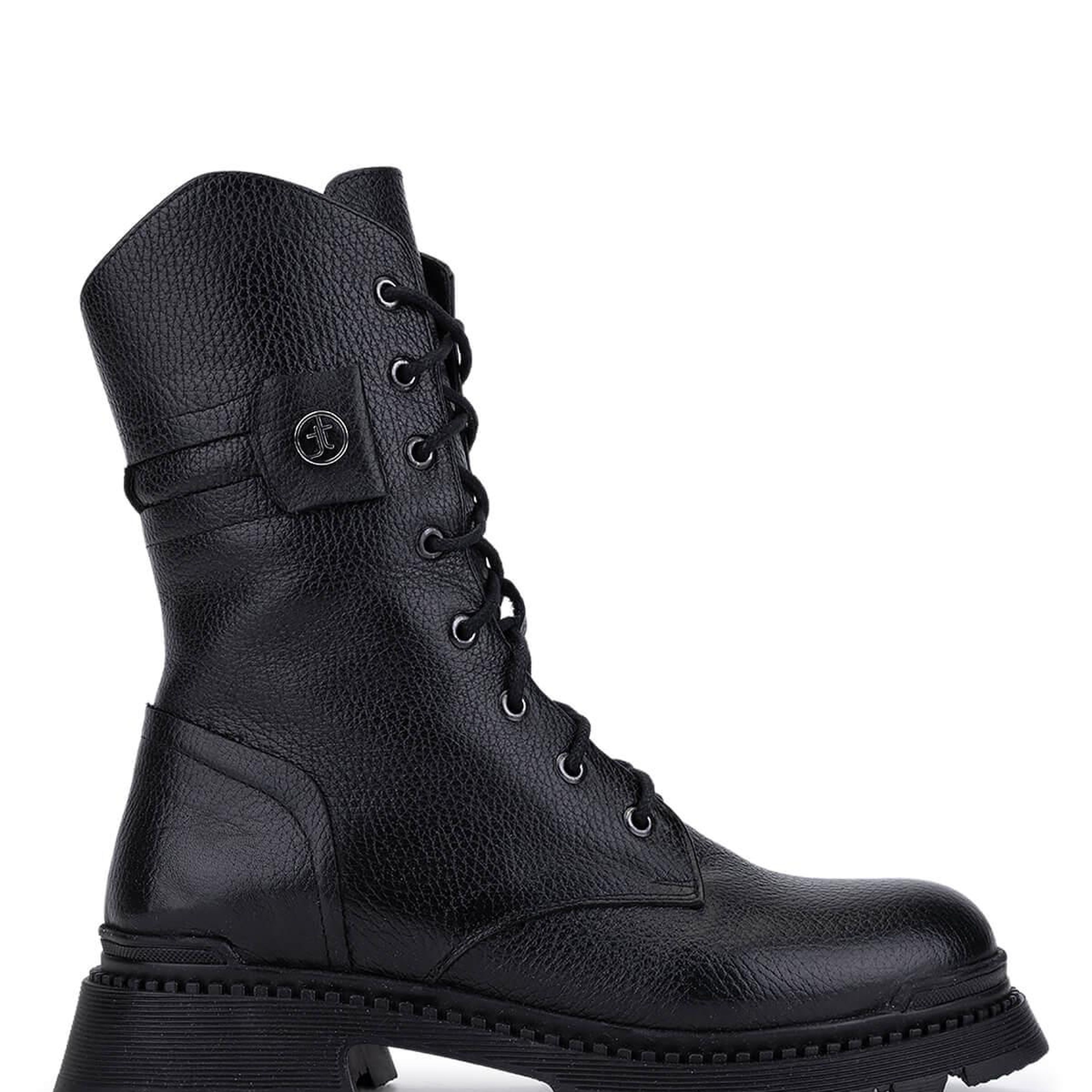 Tamer Tanca Kadın Hakiki Deri Siyah Floter Casual Bot