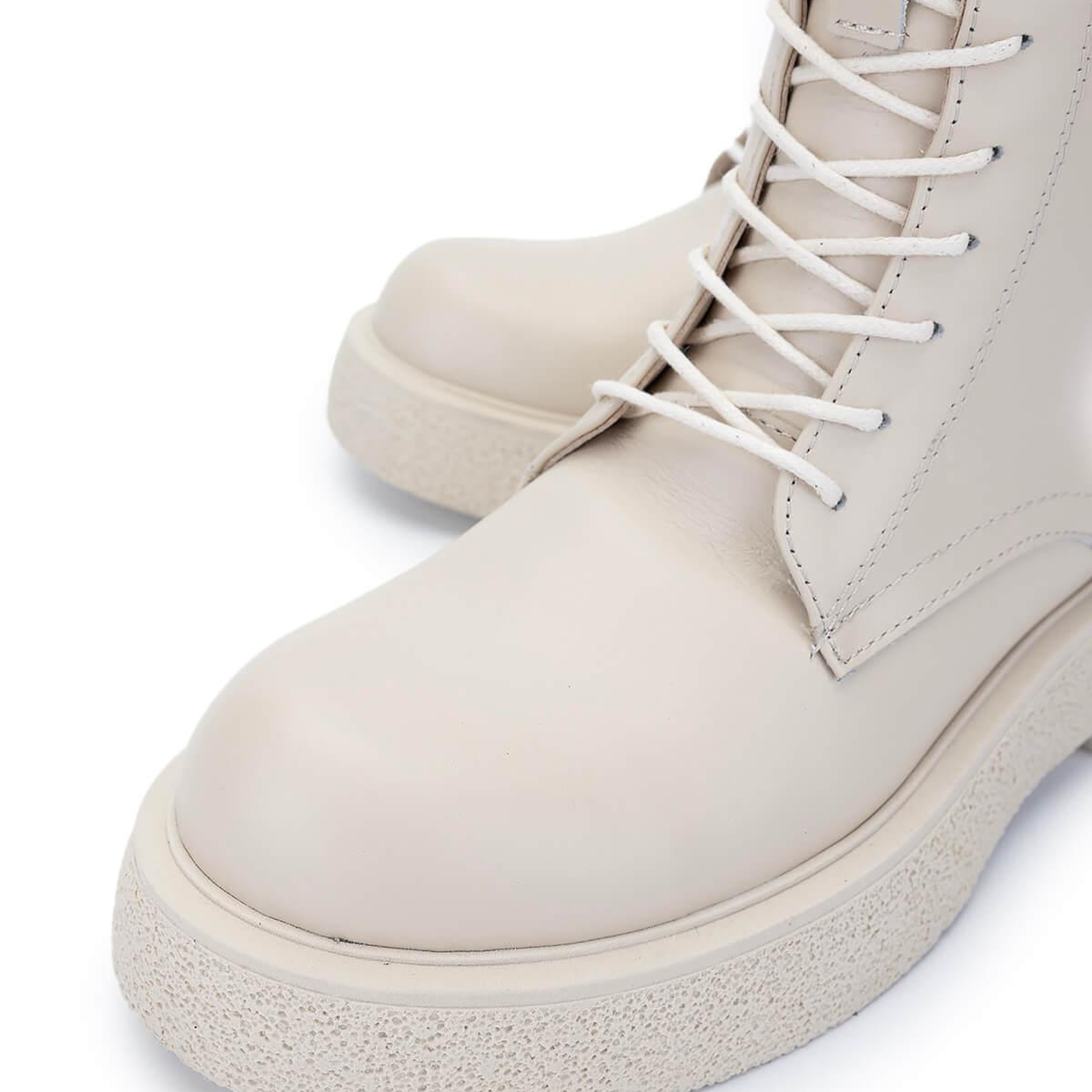 Tamer Tanca Kadın Hakiki Deri Bej Casual Bot