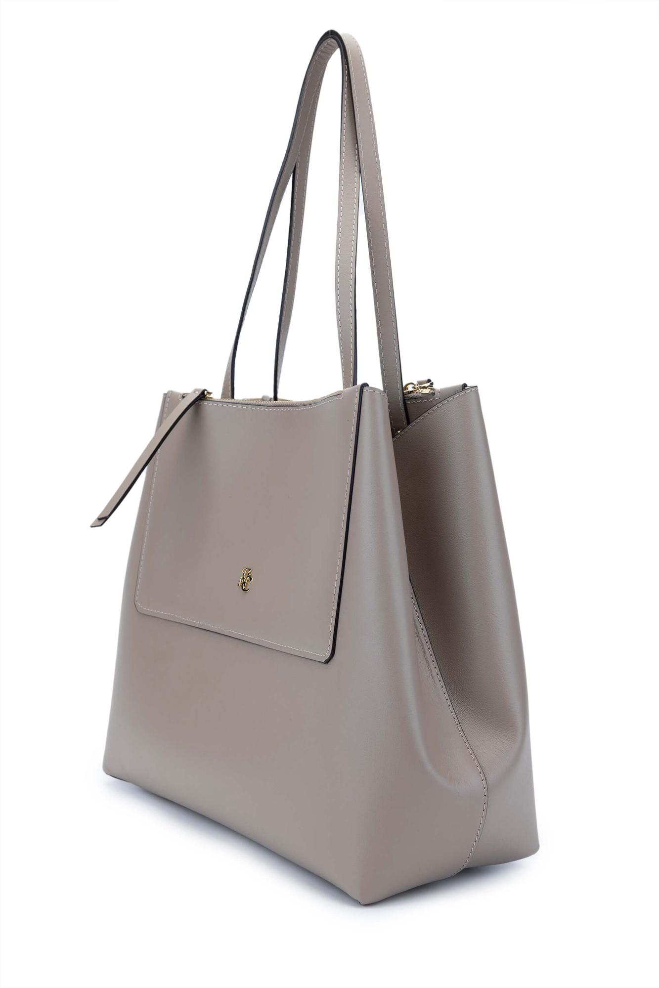 Tamer Tanca Kadın Hakiki Deri Vizon Omuz Çanta