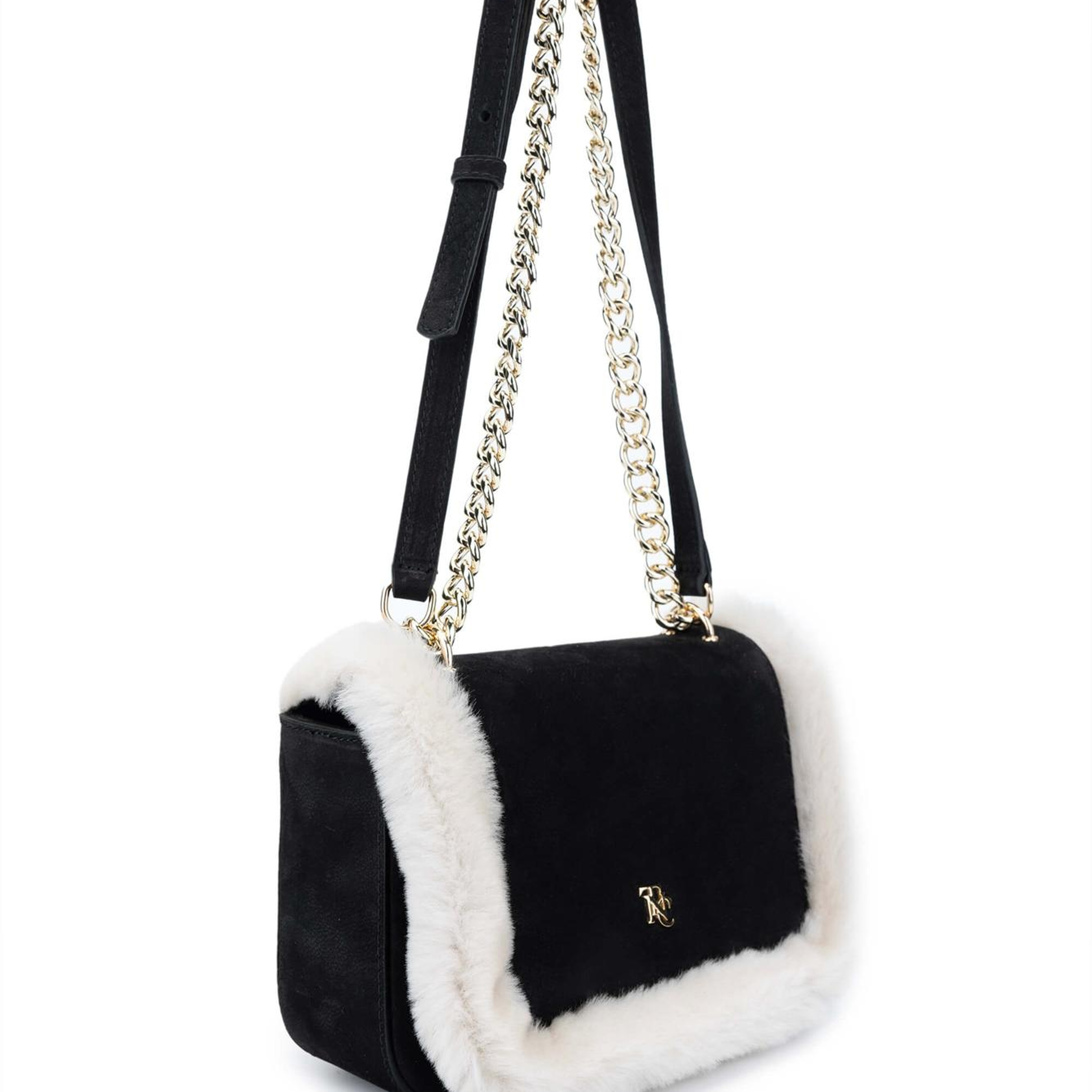 Tamer Tanca Kadın Hakiki Deri Siyah Nubuk Omuz Çanta