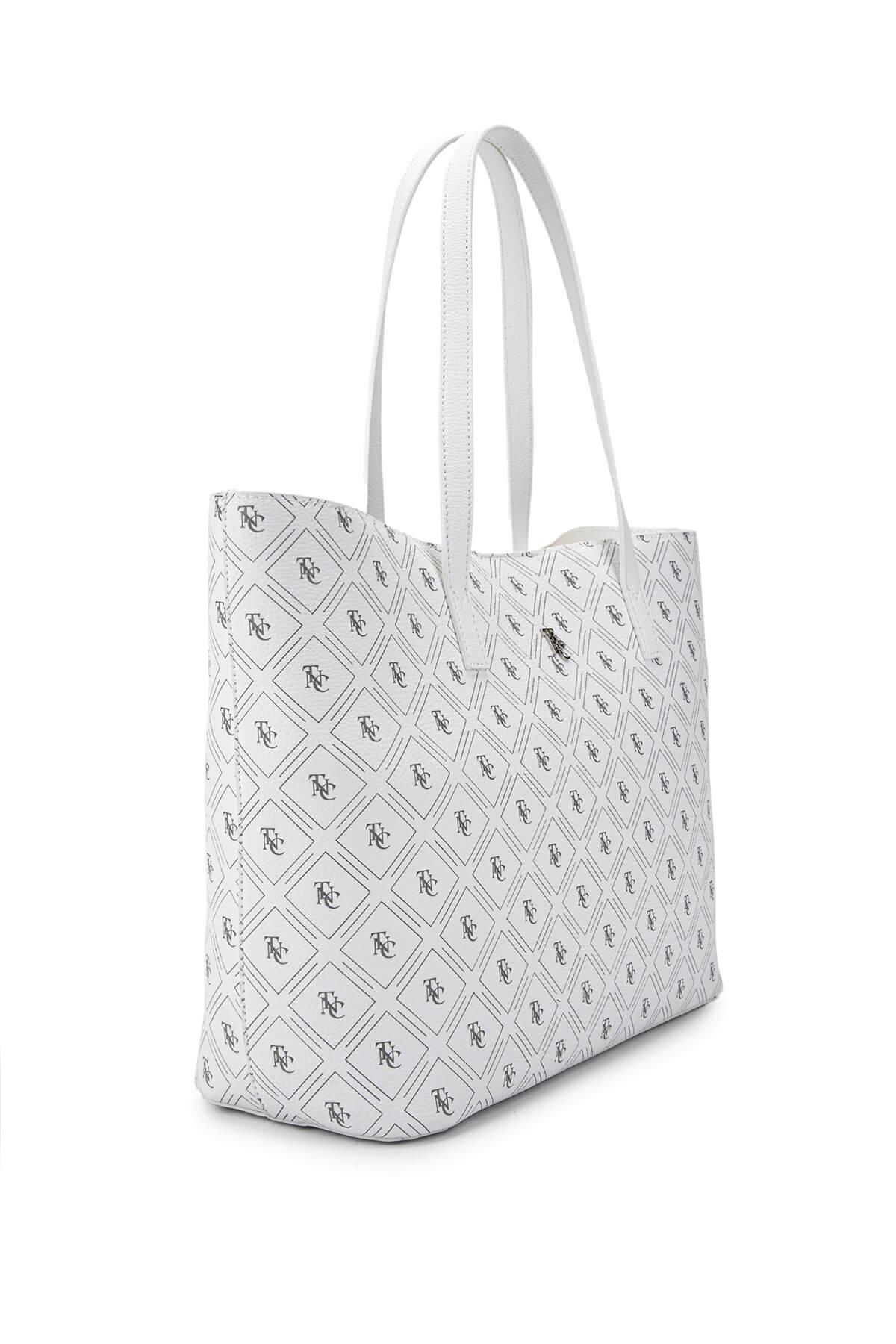 Tamer Tanca Kadın Vegan Beyaz Omuz Çanta