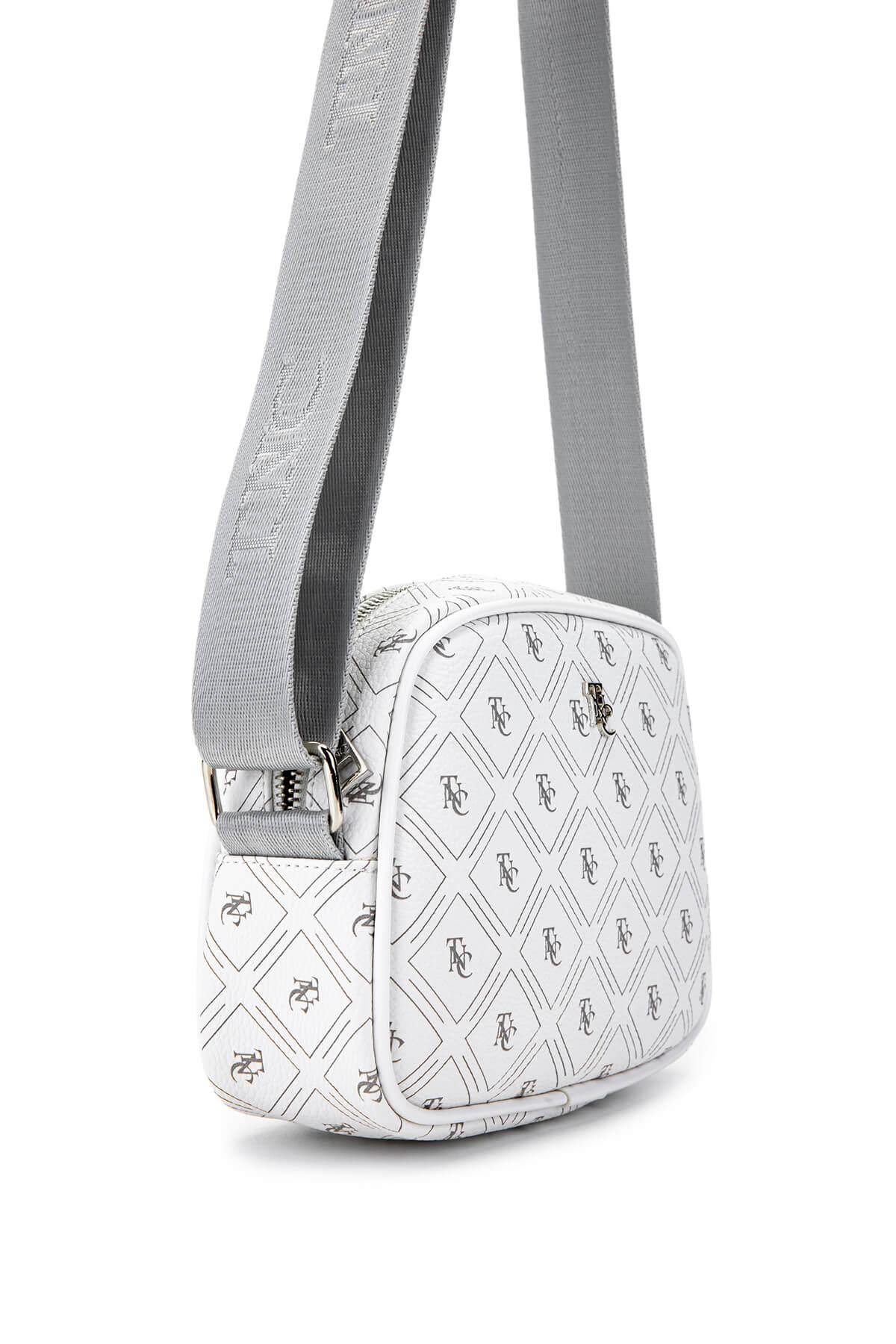 Tamer Tanca Kadın Vegan Beyaz Postacı Çanta