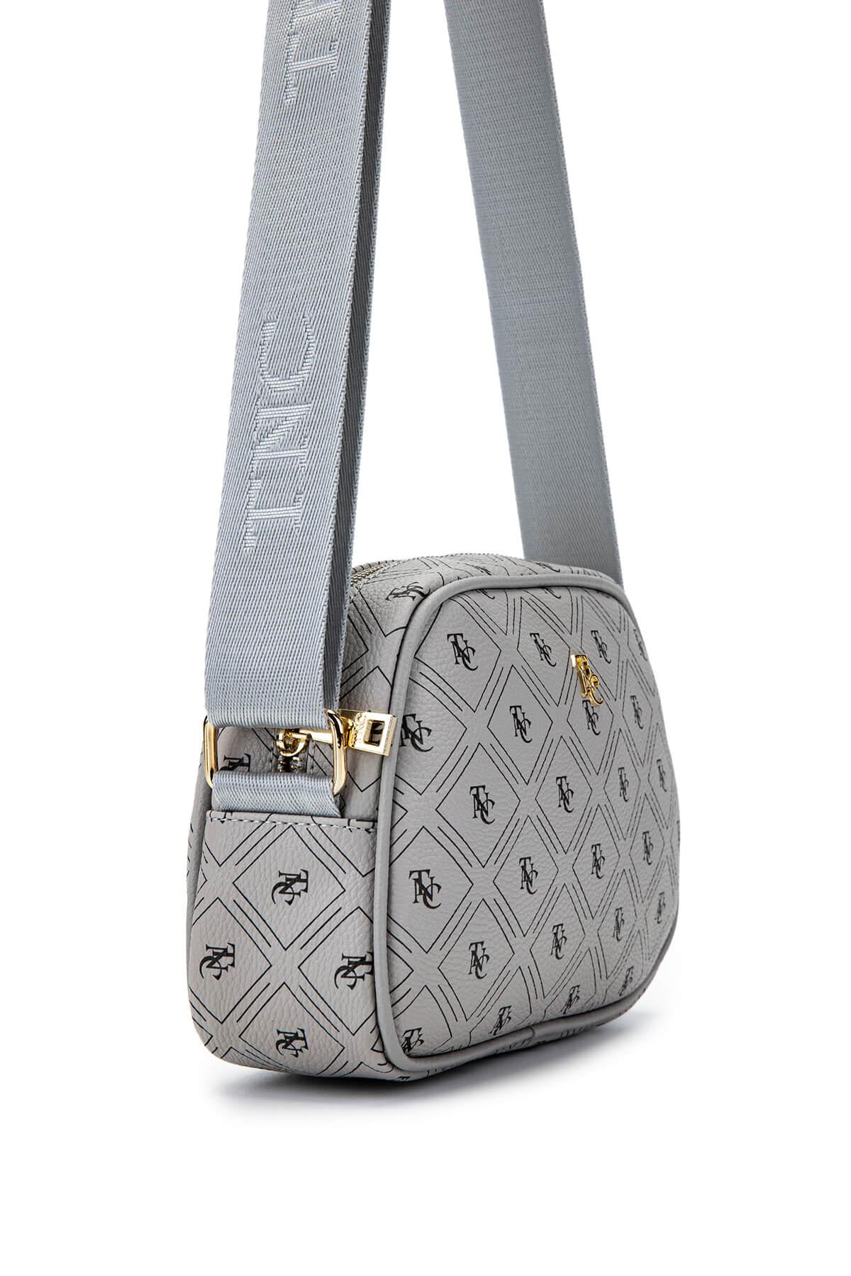 Tamer Tanca Kadın Vegan Gri Postacı Çanta