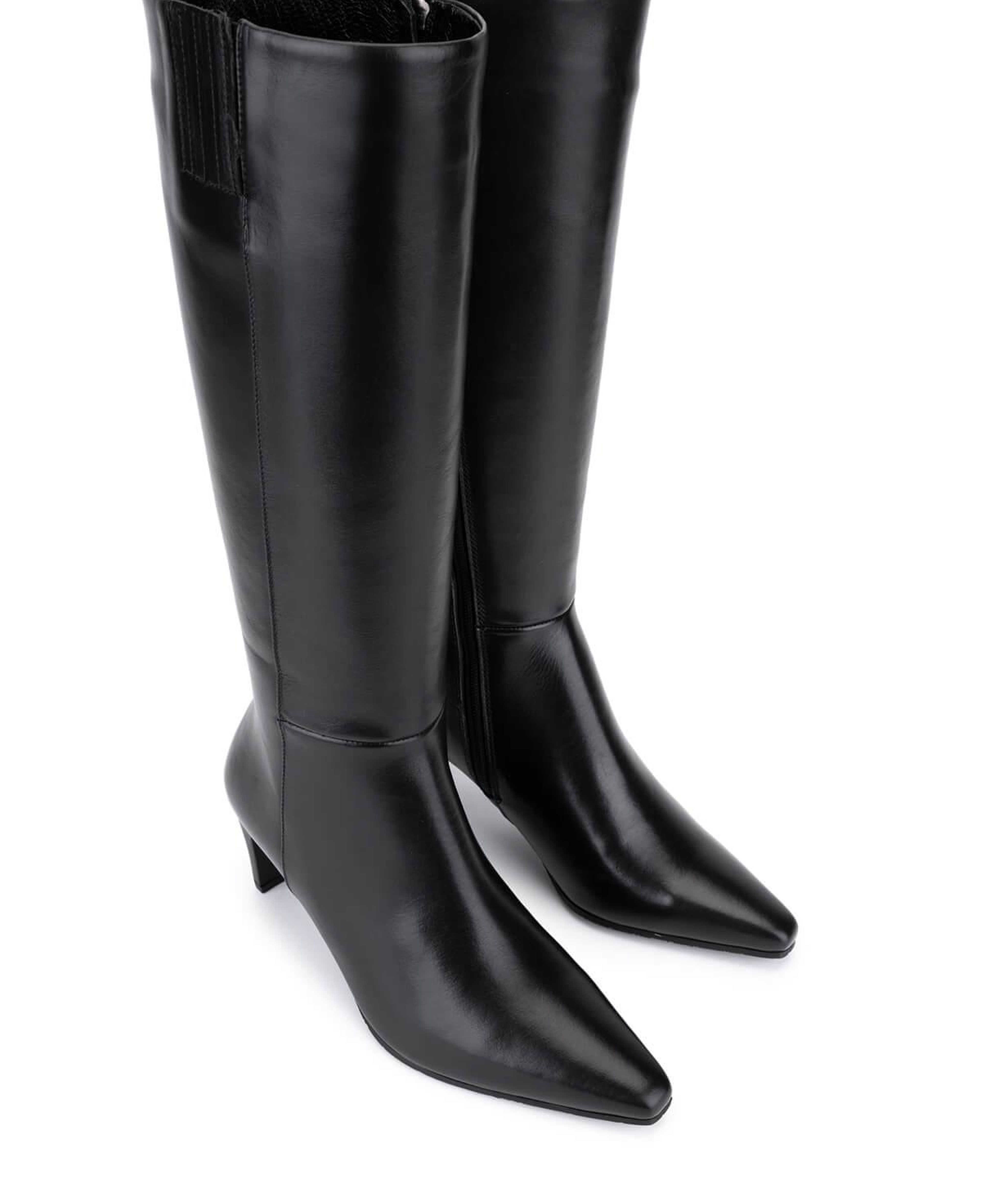 Tamer Tanca Kadın Hakiki Deri Siyah Klasik Çizme