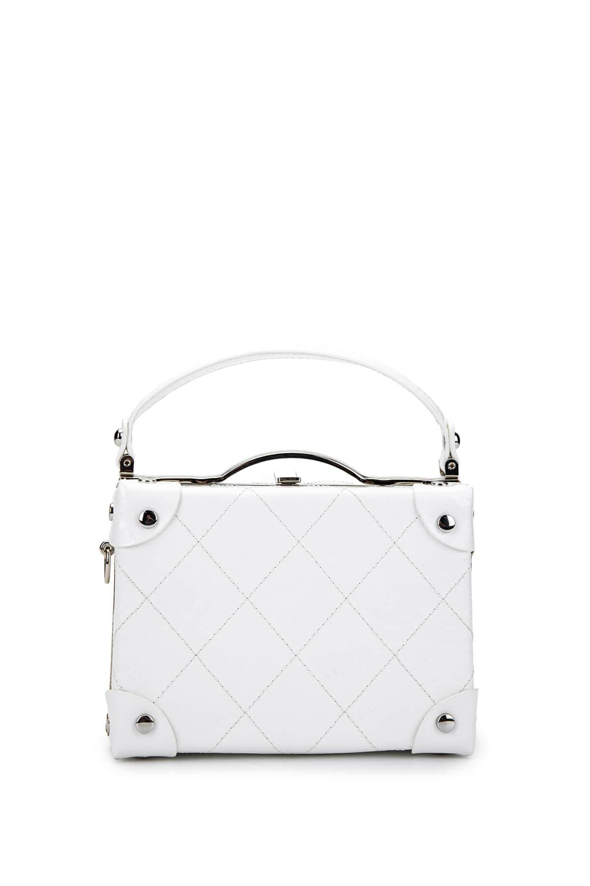 Tamer Tanca Kadın Vegan Beyaz Omuz Çanta