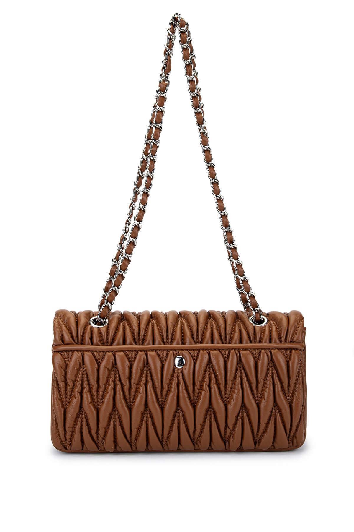 Tamer Tanca Kadın Suni Deri Camel Omuz Çanta