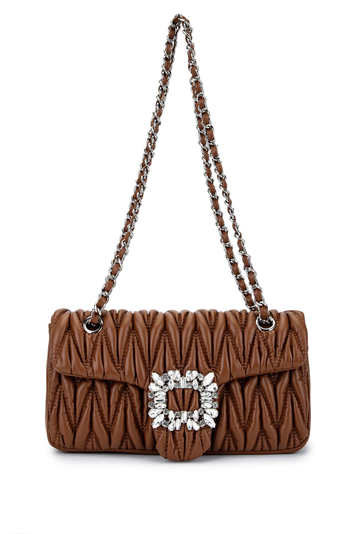 Tamer Tanca Kadın Suni Deri Camel Omuz Çanta