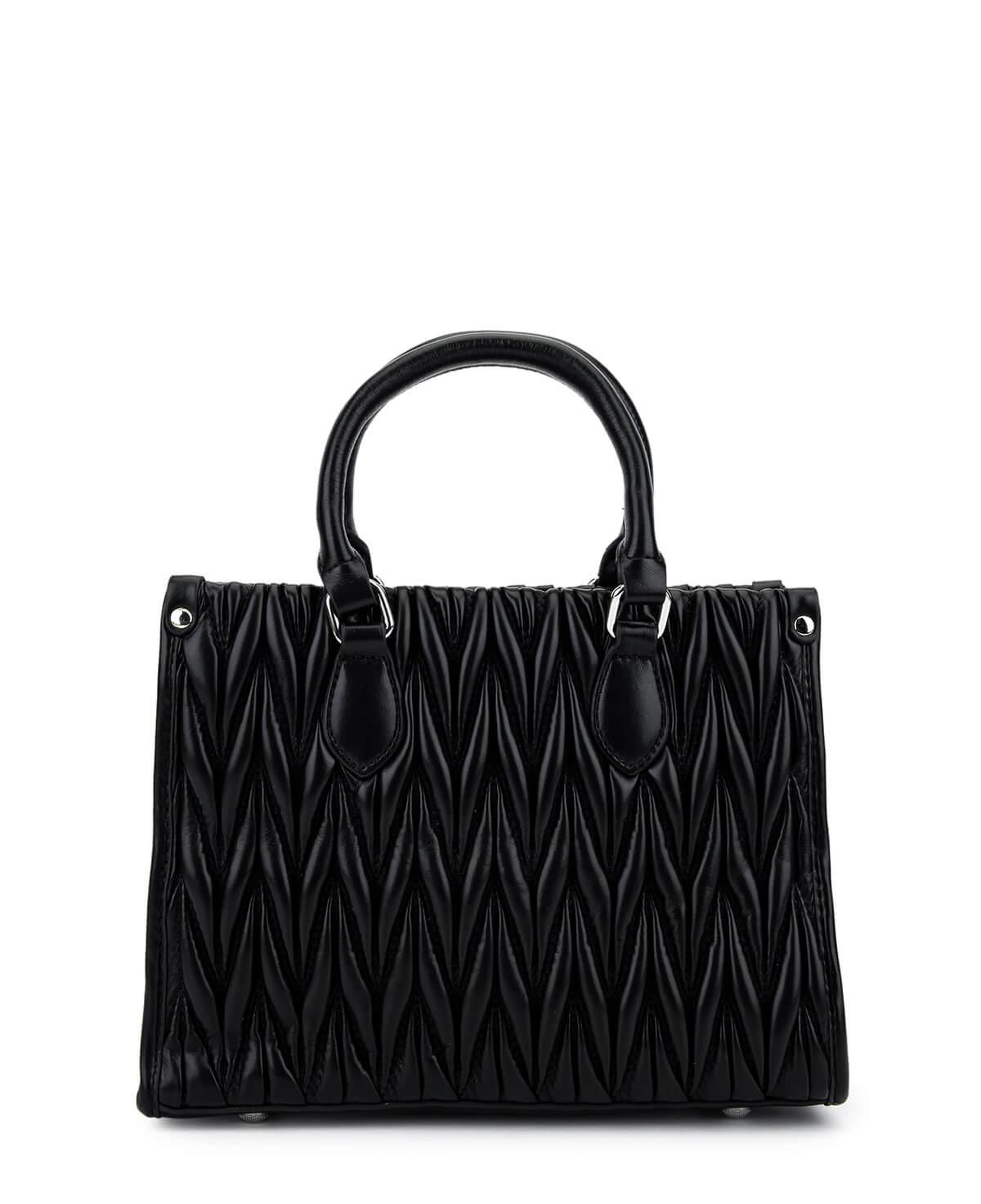 Tamer Tanca Kadın Suni Deri Siyah Omuz Çanta