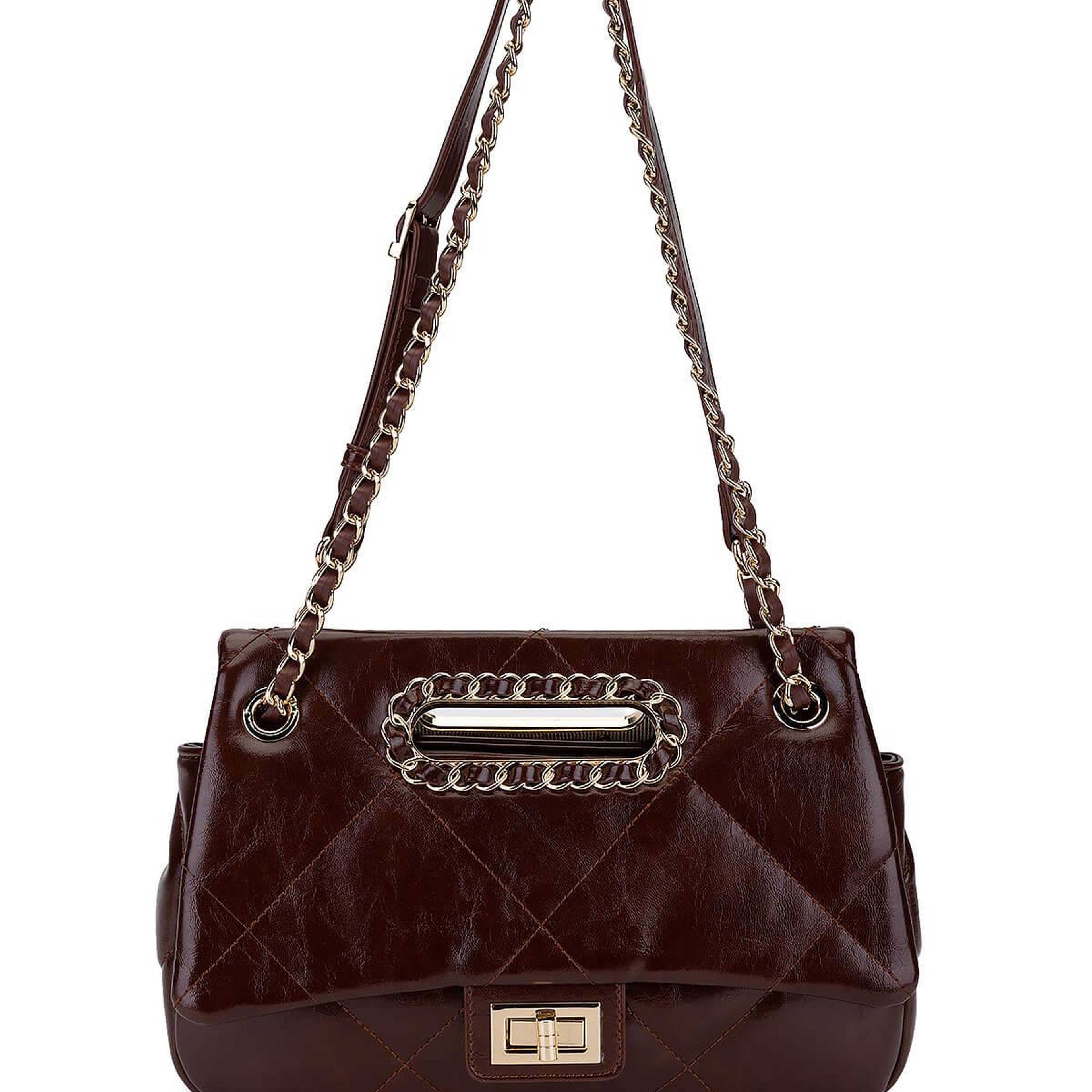 Tamer Tanca Kadın Suni Deri Kahverengi Omuz Çanta