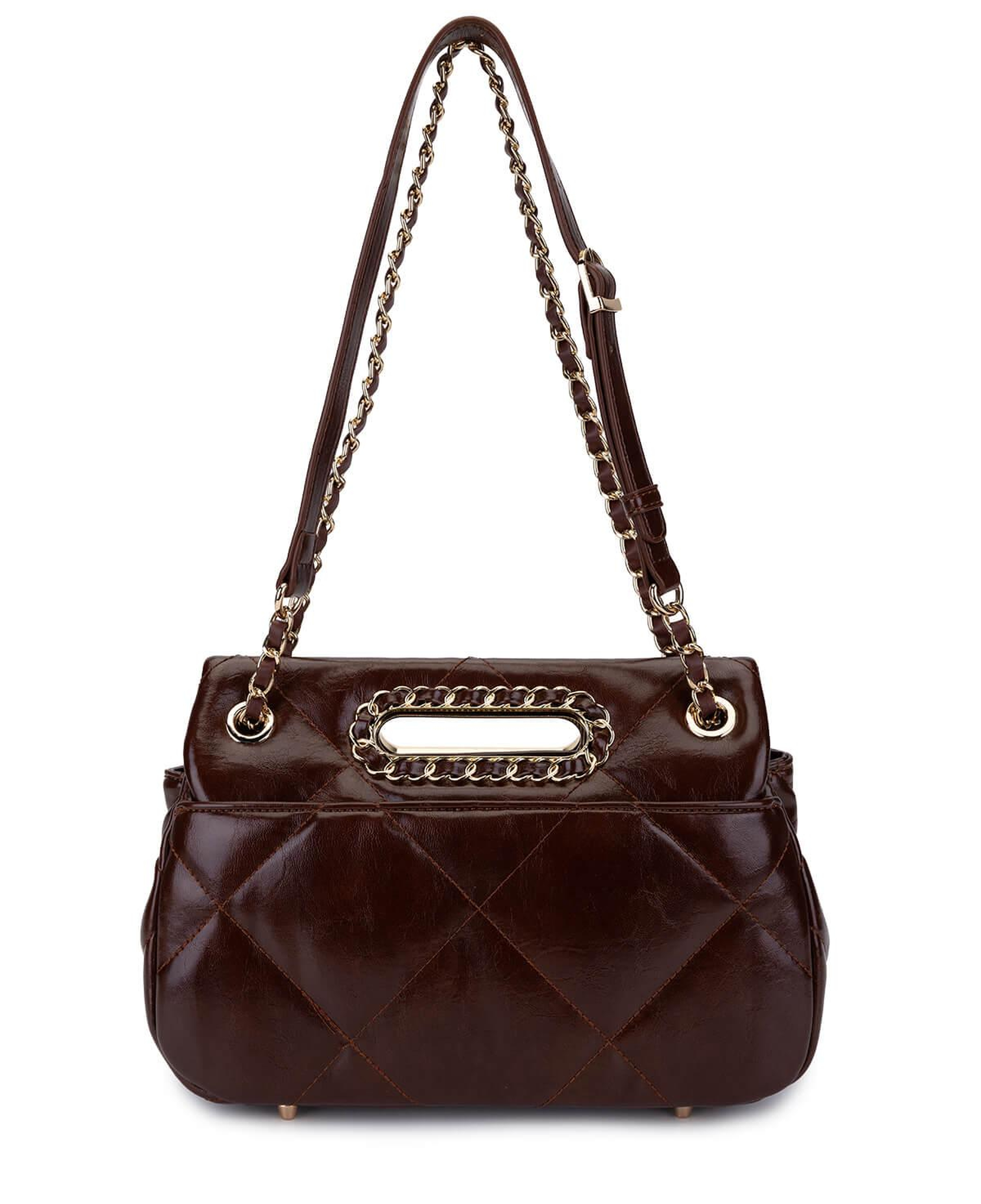 Tamer Tanca Kadın Suni Deri Kahverengi Omuz Çanta