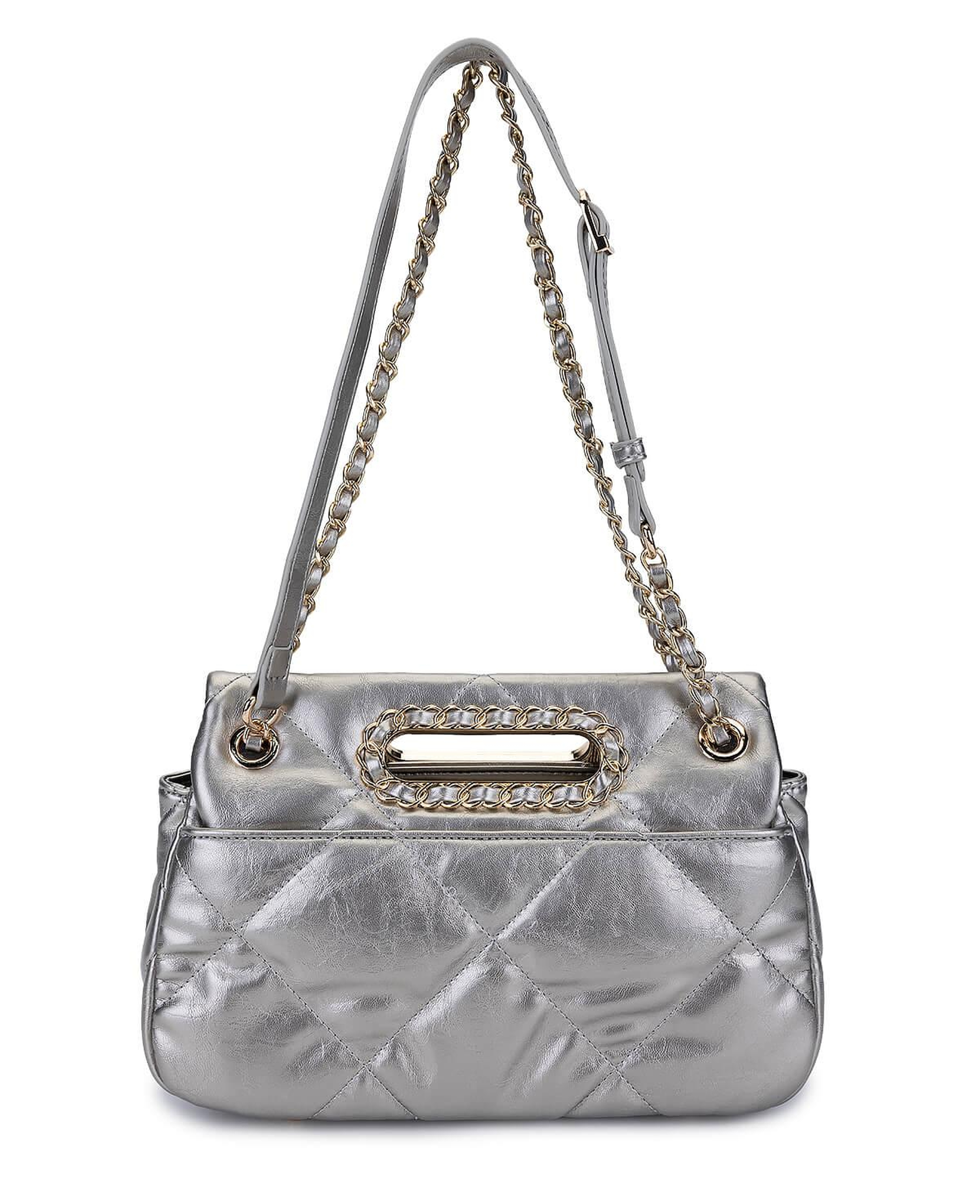 Tamer Tanca Kadın Suni Deri Metalik Omuz Çanta