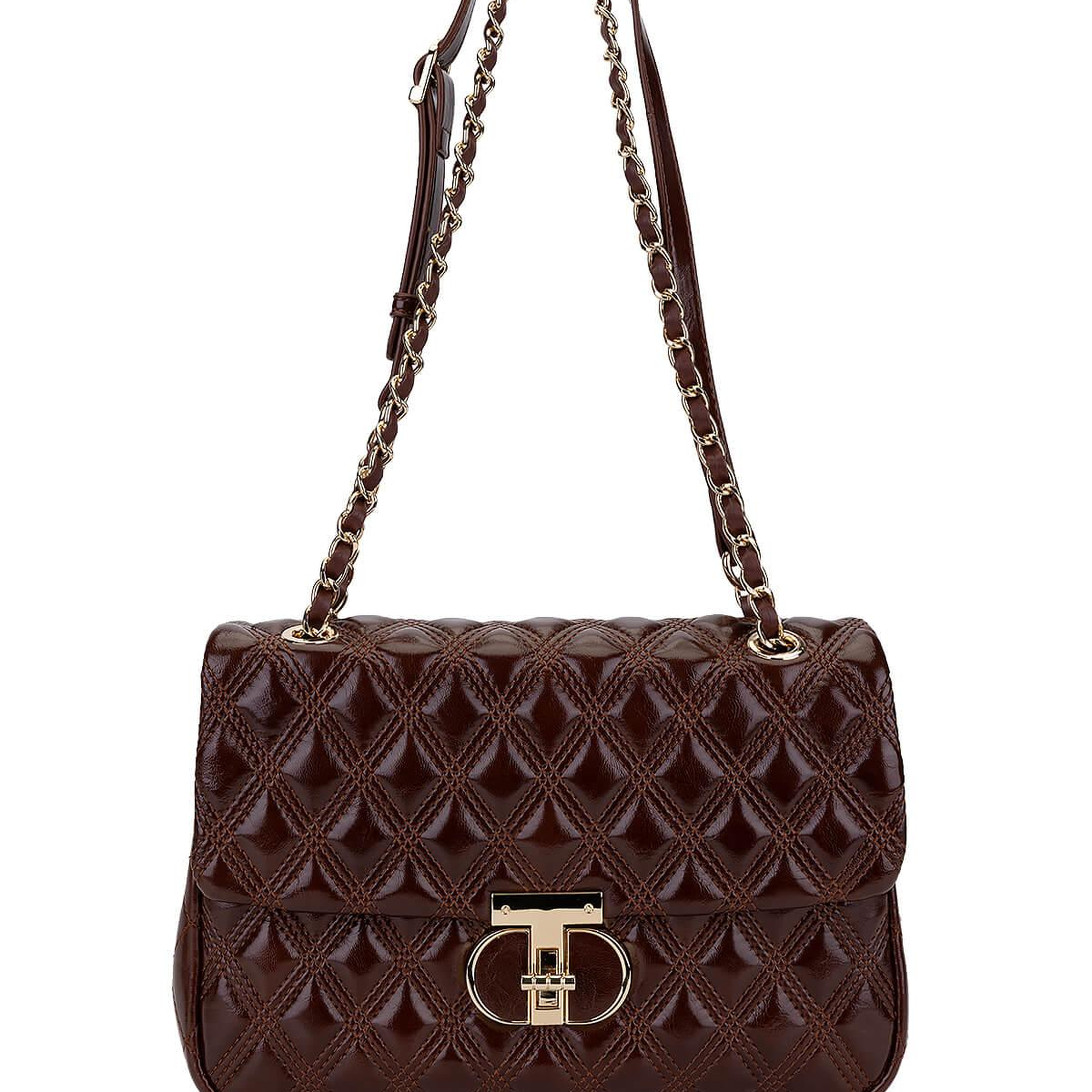 Tamer Tanca Kadın Suni Deri Kahverengi Omuz Çanta